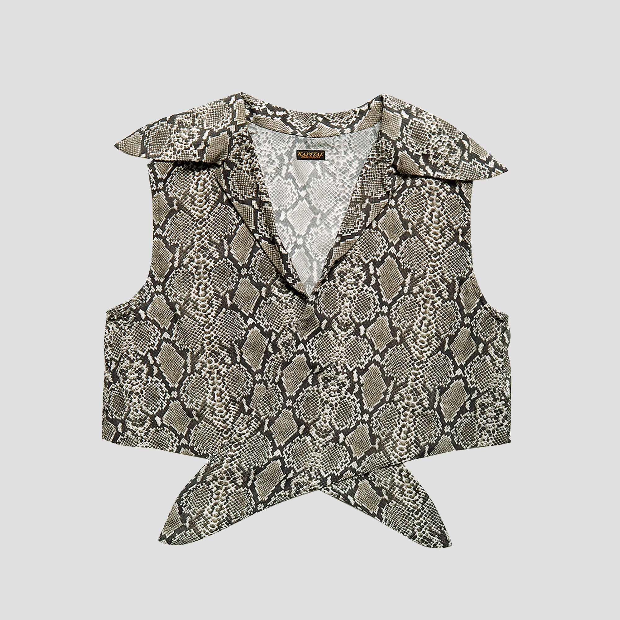 SILK/RAYON PYTHON NON-SLEEVE BOLERO