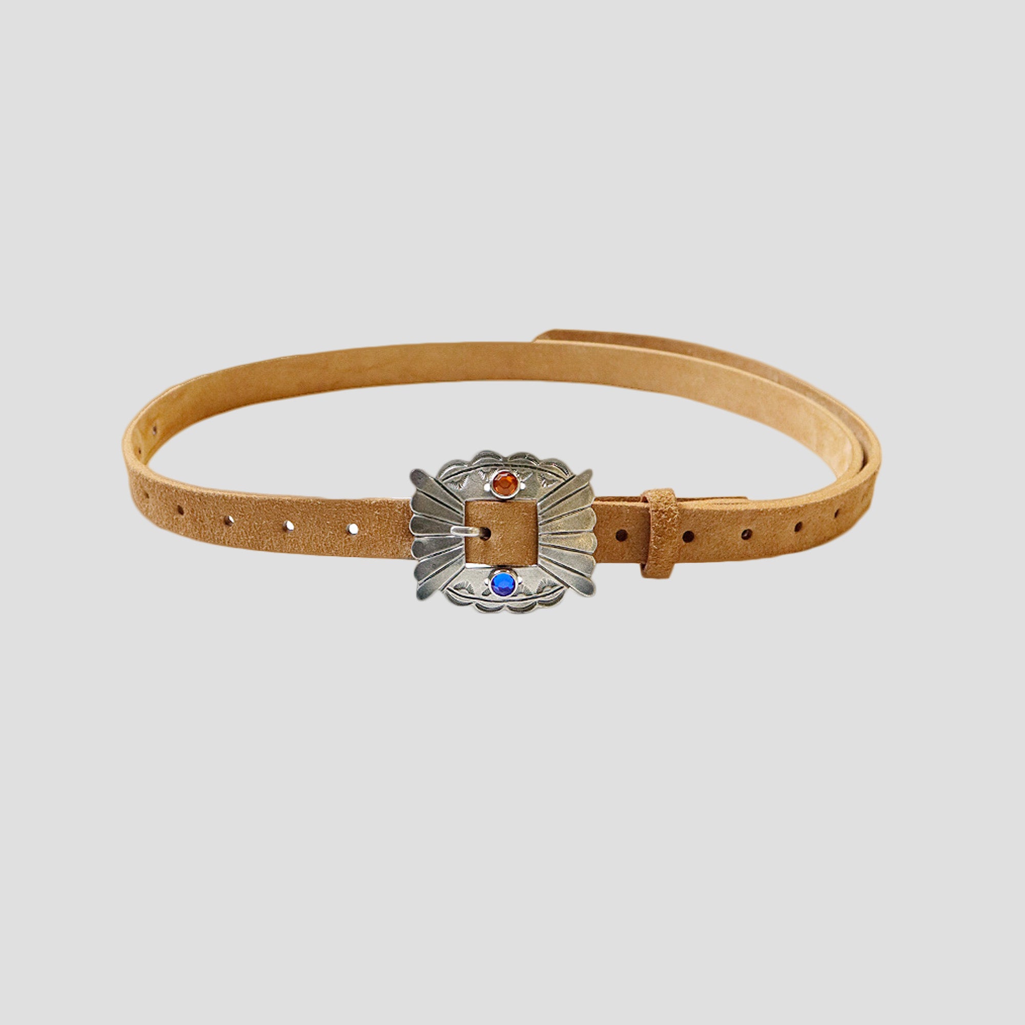 SUEDE PUEBLO DISCO BUCKLE BELT