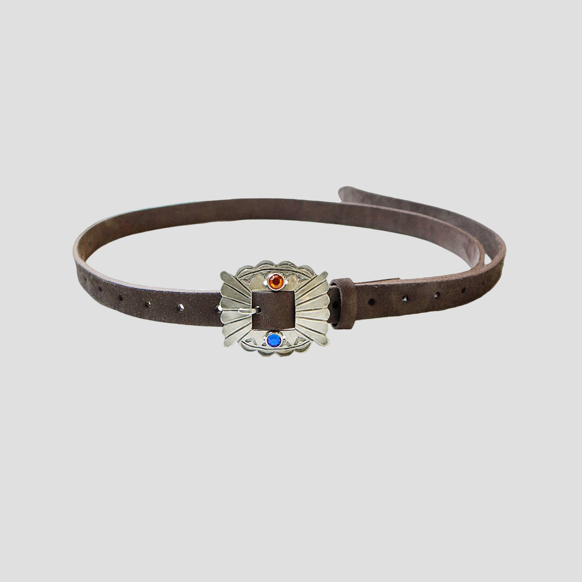 SUEDE PUEBLO DISCO BUCKLE BELT
