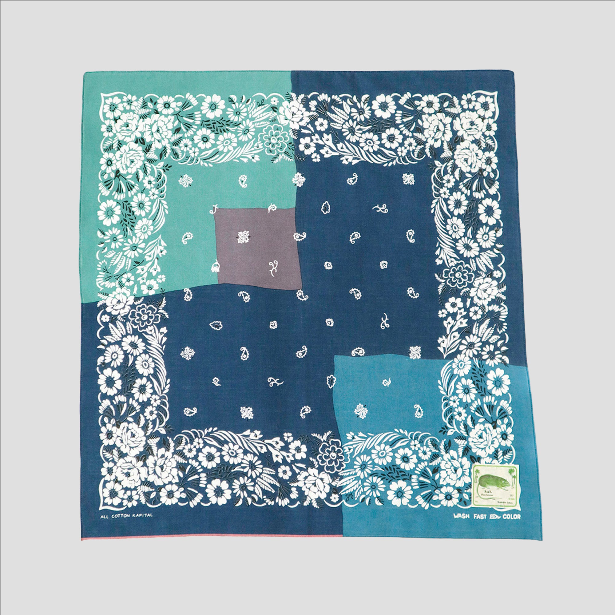FASTCOLOR SELVEDGE BANDANA (GARDEN PATCHWORK)