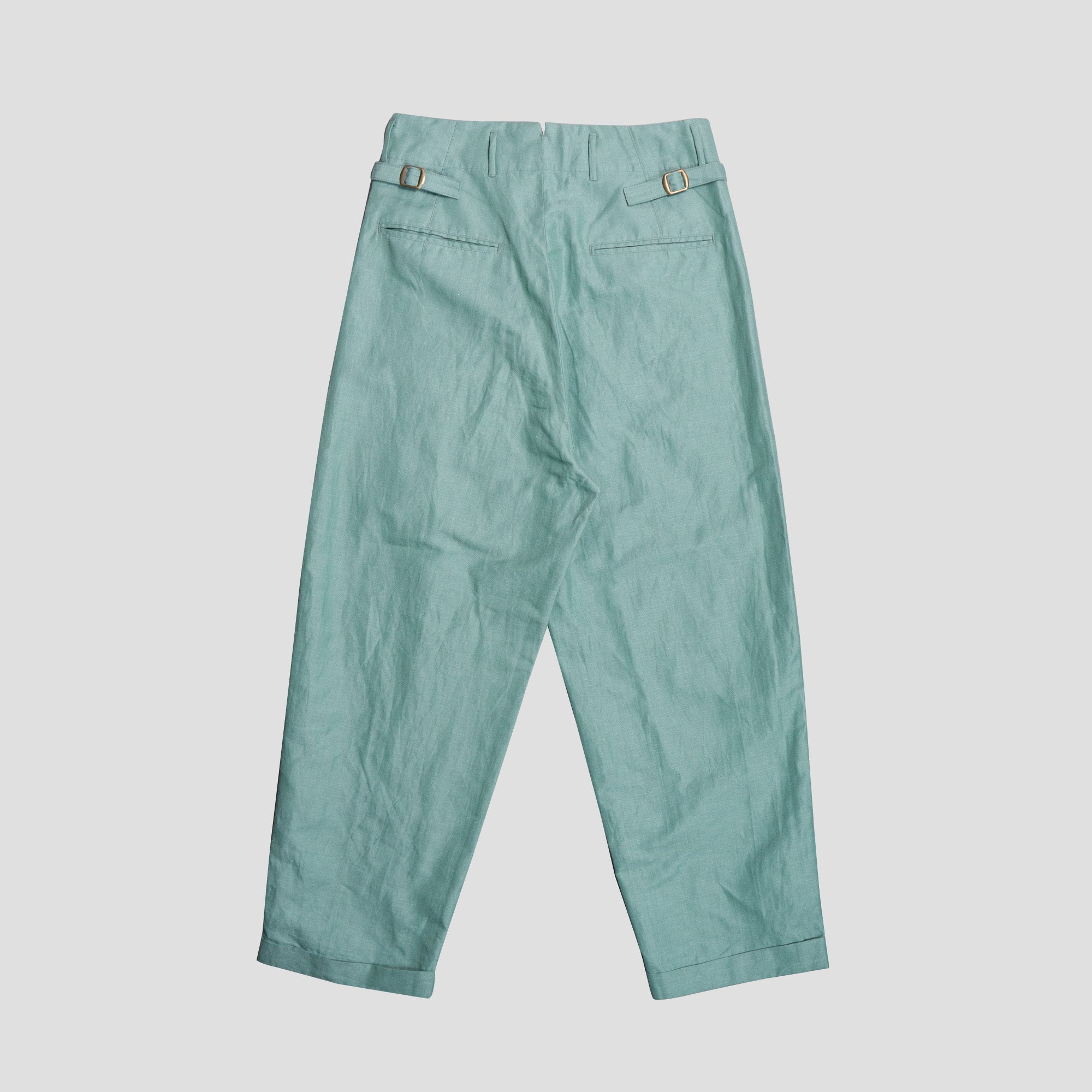 COTTON/LINEN GRANDRELLE HERRINGBONE LUMBER PANTS