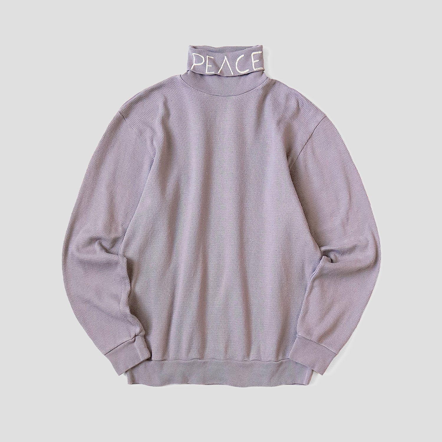 WAFFLE JERSEY TURTLE NECK L/S T-SHIRTS (PEACE)