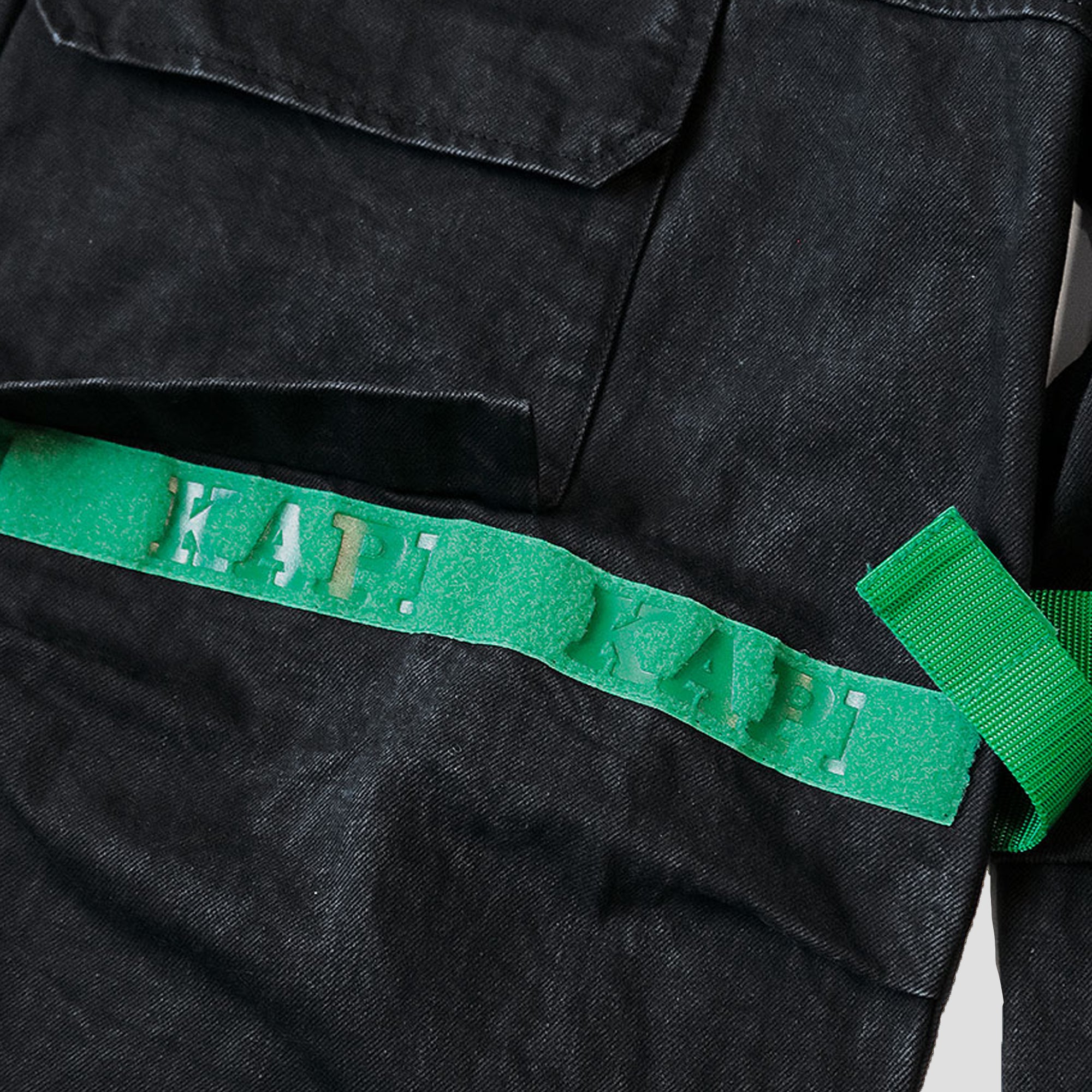 14oz BLACK x BLACK DENIM BAGGY PANTS