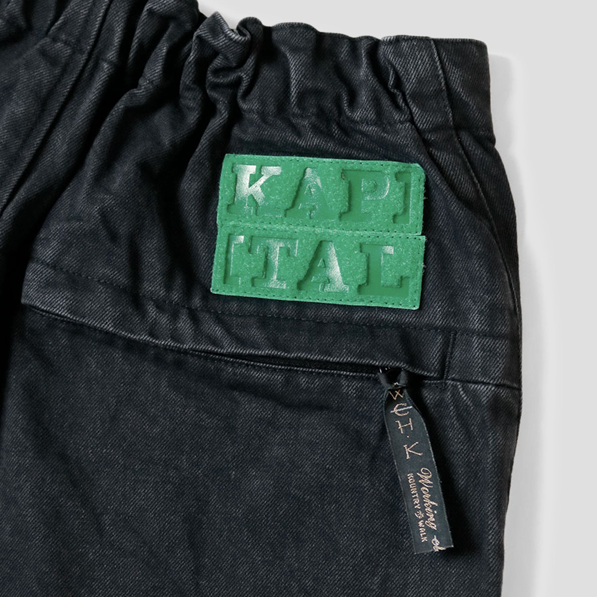 14oz BLACK x BLACK DENIM BAGGY PANTS