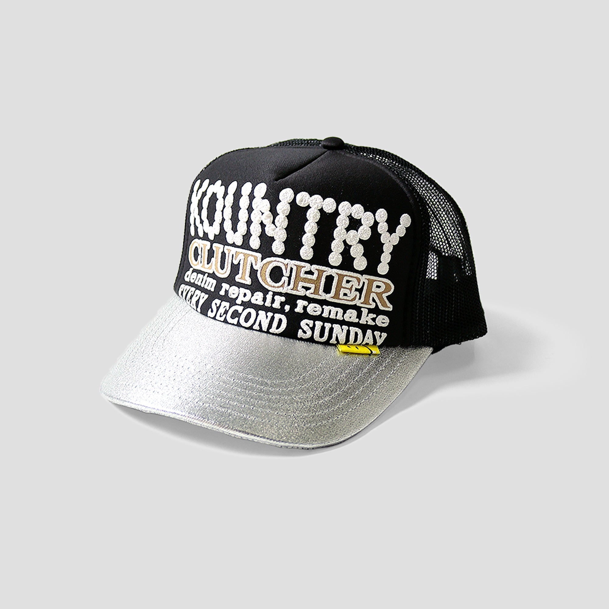 KOUNTRY PEARL-CLUTCHER SILVER BRIM TRUCKER CAP