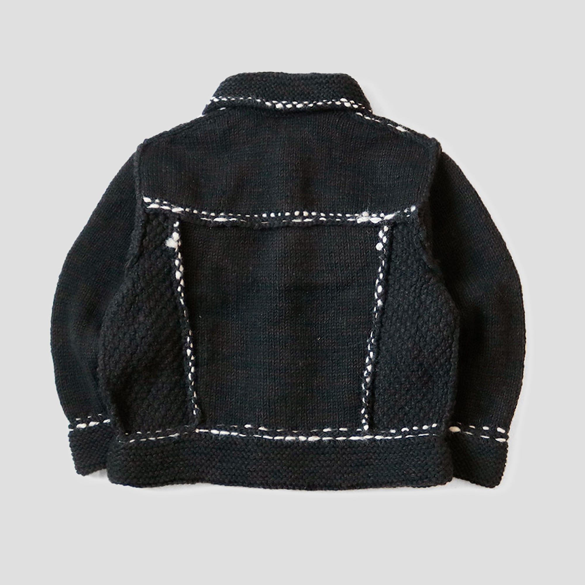 WOOL HAND KNIT COWICHAN JACKET