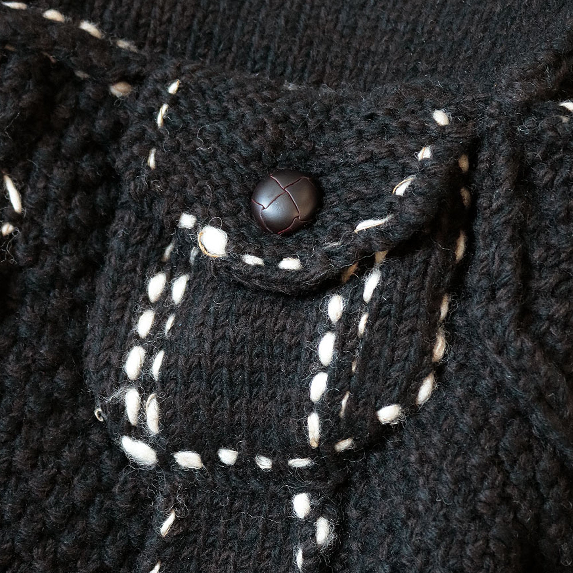 WOOL HAND KNIT COWICHAN JACKET