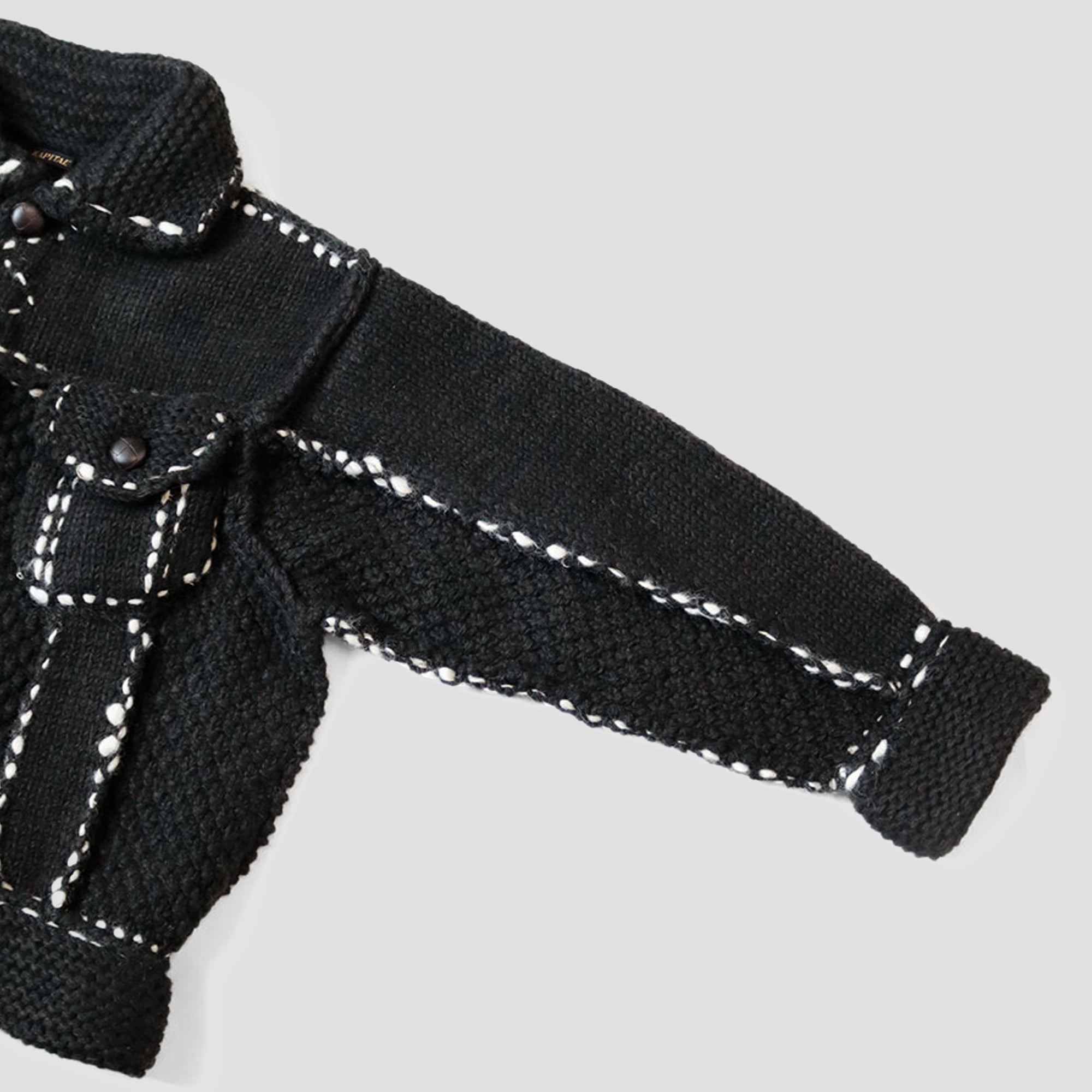 WOOL HAND KNIT COWICHAN JACKET
