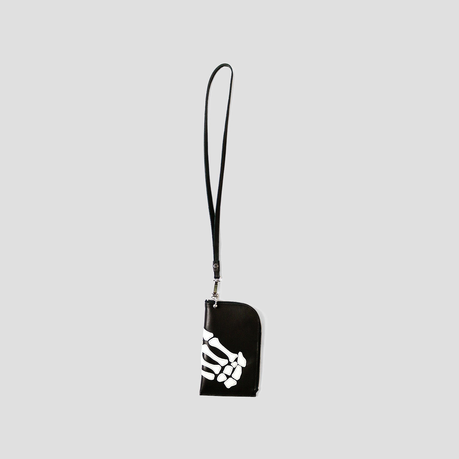 LEATHER BONE NECK POUCH