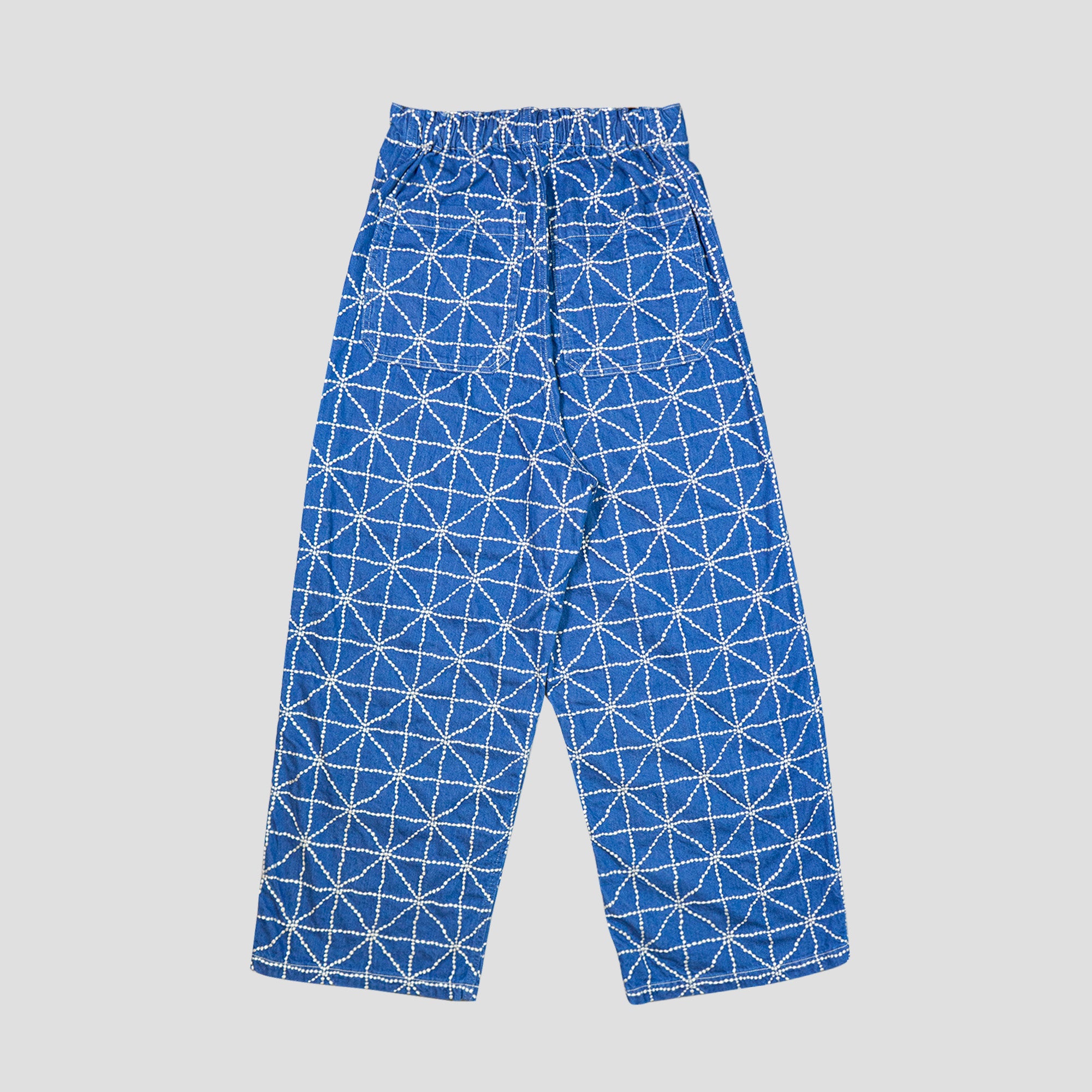 8oz DENIM FOLD DOJO W-KNEE BAGGY PANTS
