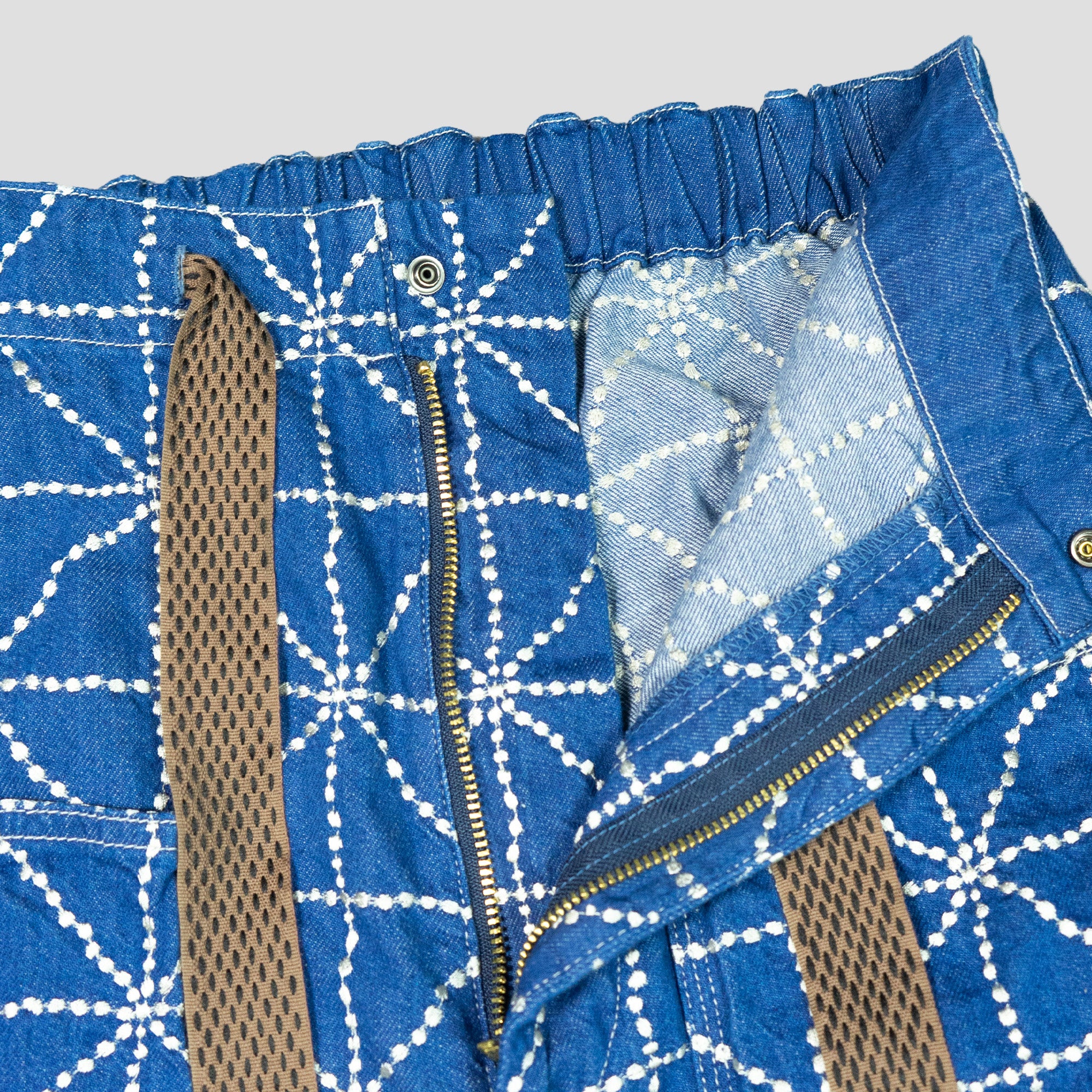 8oz DENIM FOLD DOJO W-KNEE BAGGY PANTS