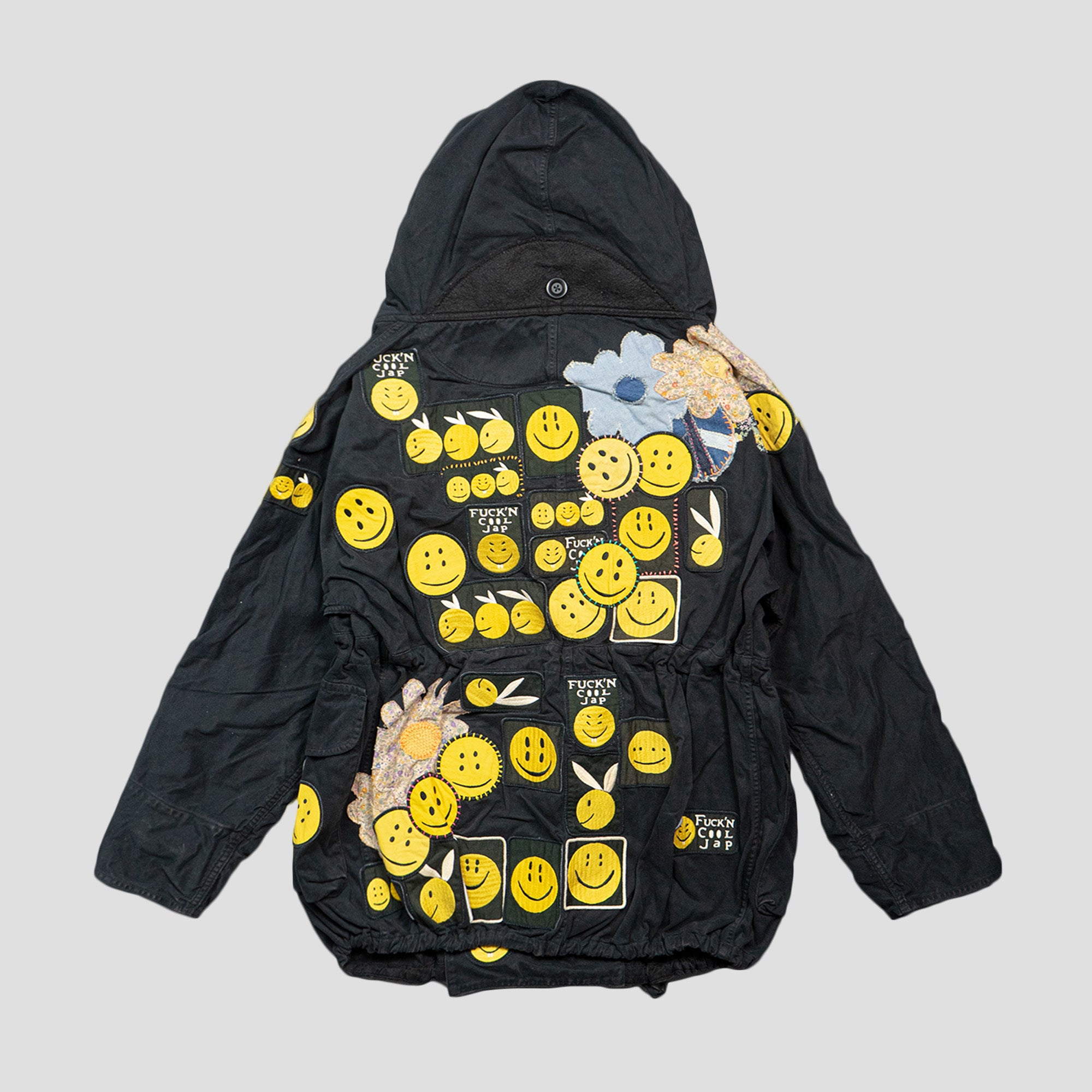 KATSURAGI COTTON RING COAT (SMILIE PATCHES)