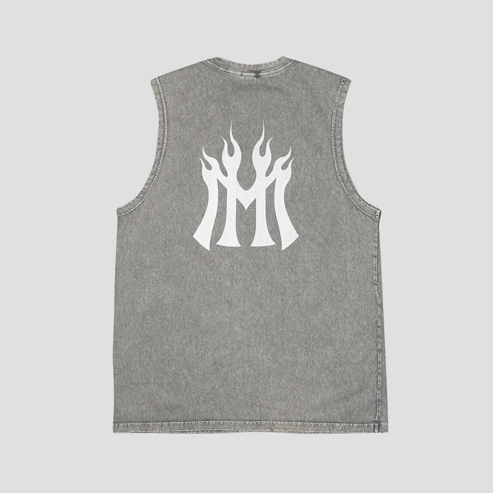 FUEGO LOGO STONE WASHED TANK TOP (WHITE LOGO)