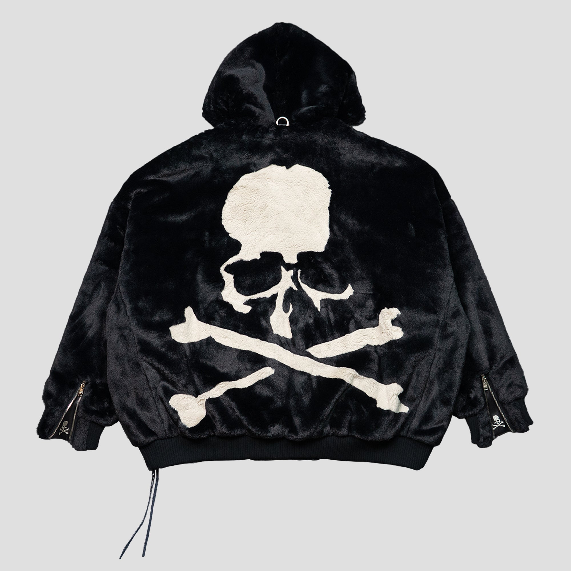 HOODED FUR JACKET WITH SWAROVSKI® DRAWSTRINGS