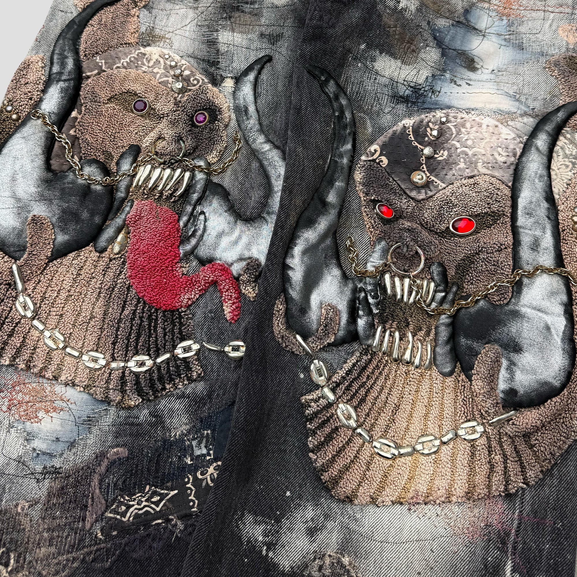 PROLETA RE ART CRAZY IRON BOAR STUDDED JEANS