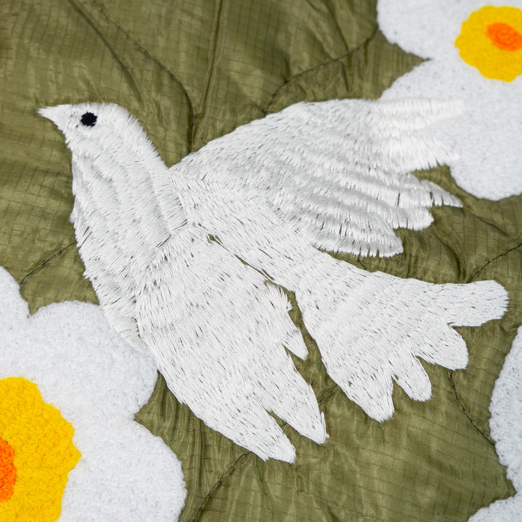 DAISY EMBROIDERY MILITARY JACKET