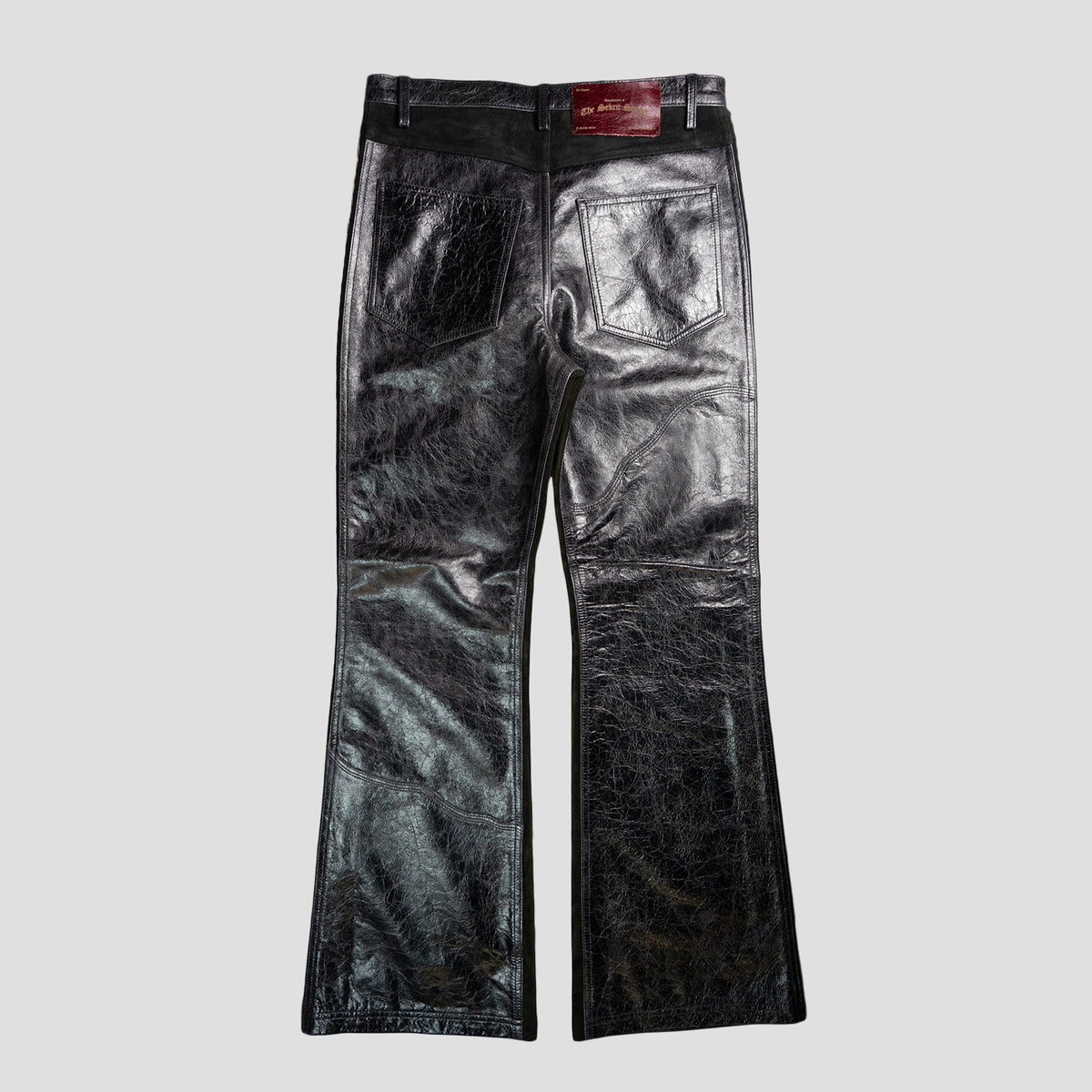 CHOPPER CHAIN LEATHER WESTERN PANTS