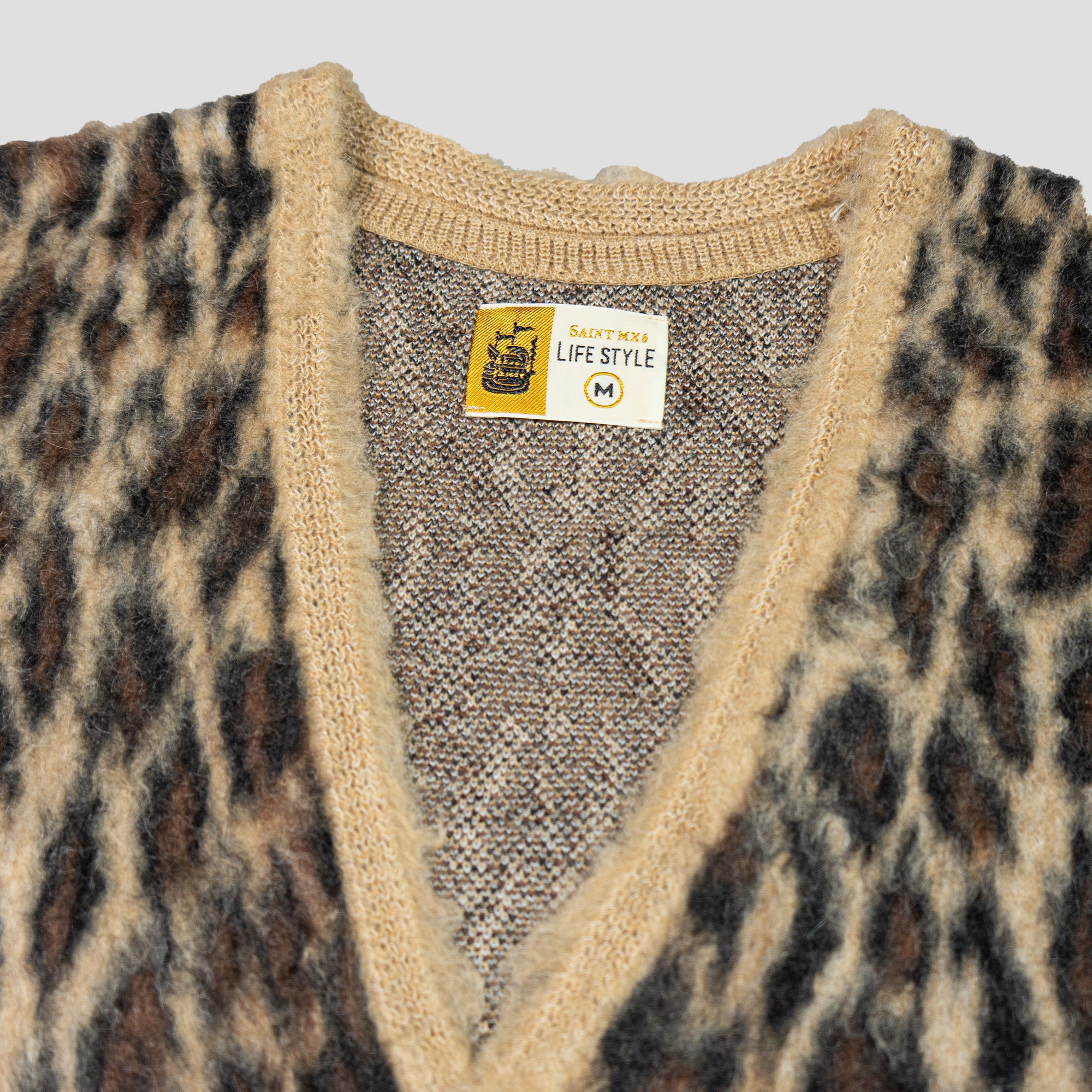 LEOPARD MOHAIR CARDIGAN