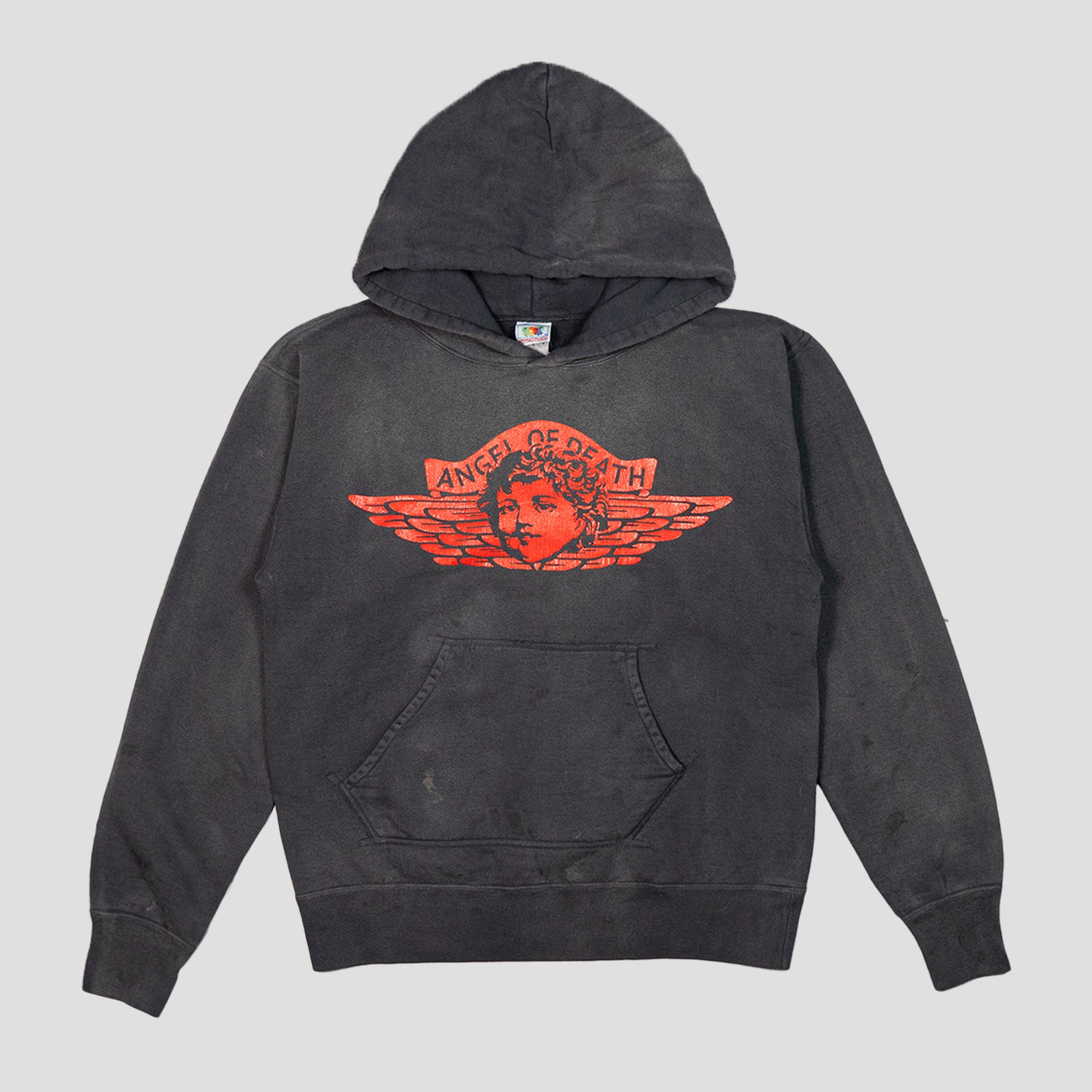 ANGEL OF DEATH DISTRESSED HOODIE