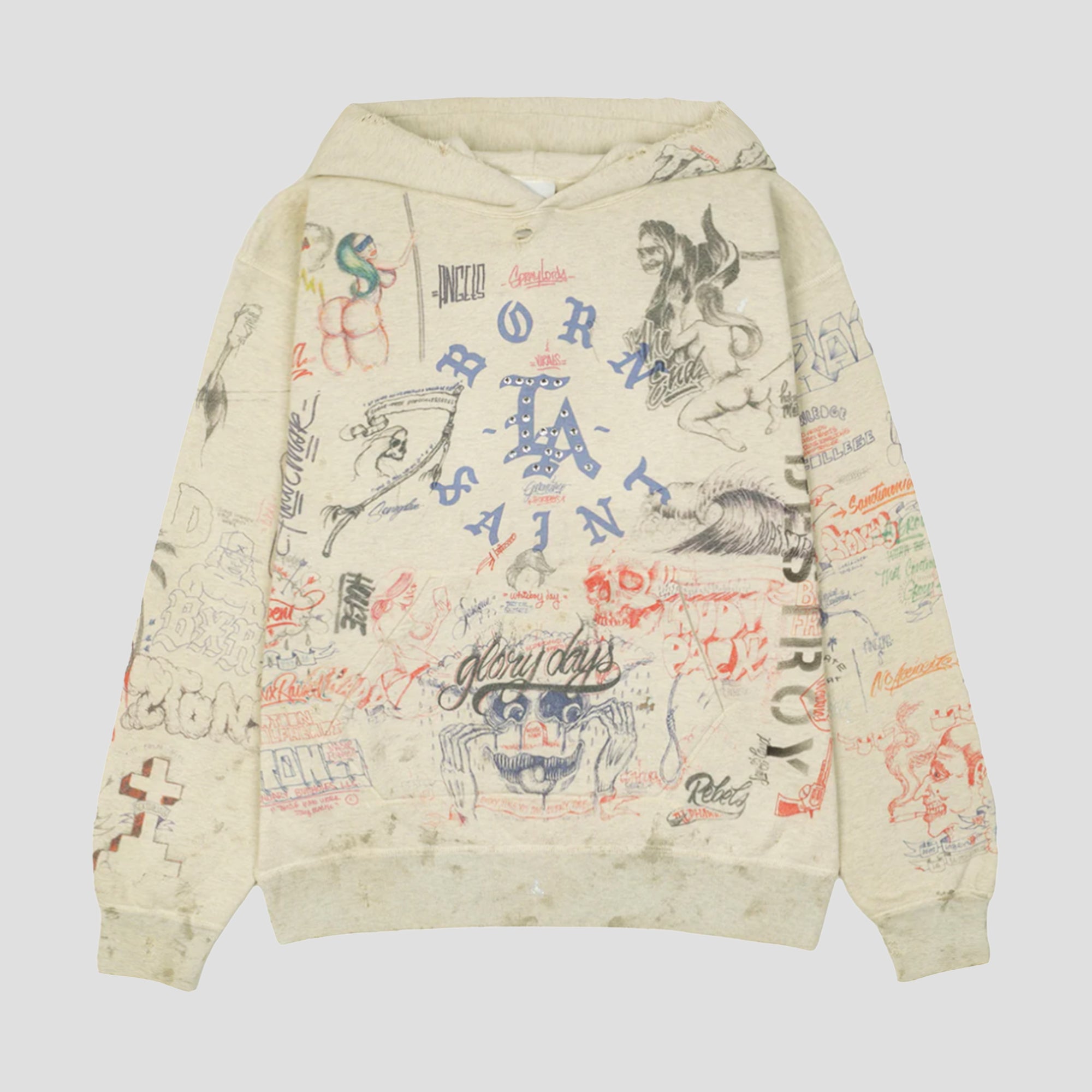 SAINT MICHAEL x BORN RAISED HOODIE