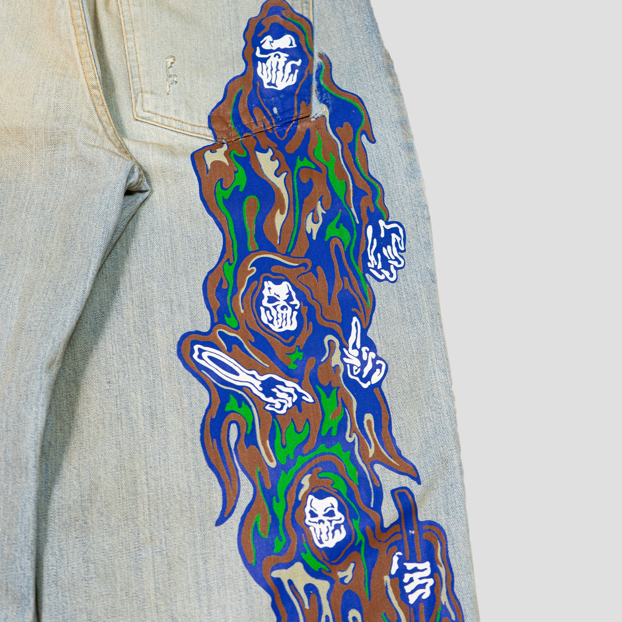 BAGGY PRINTED JEANS