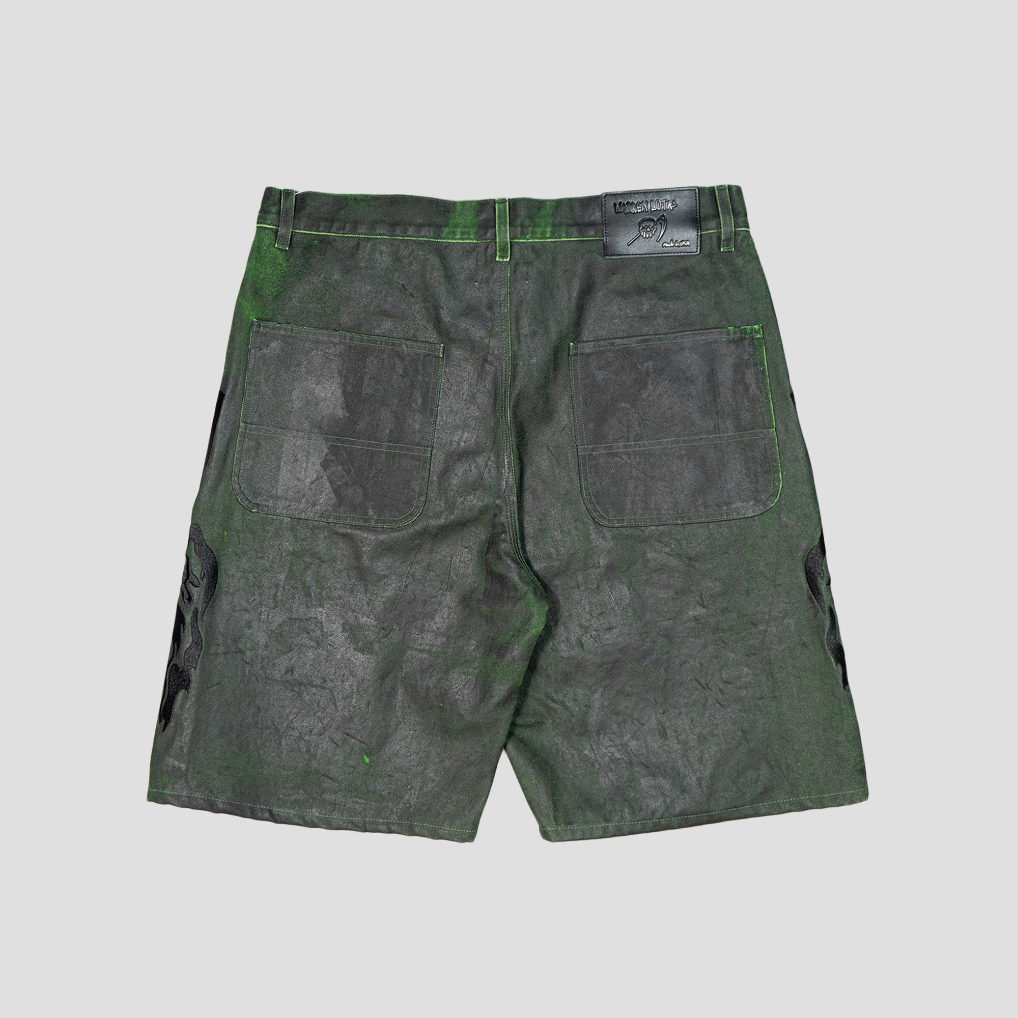 BAGGY MOTO JEAN SHORTS