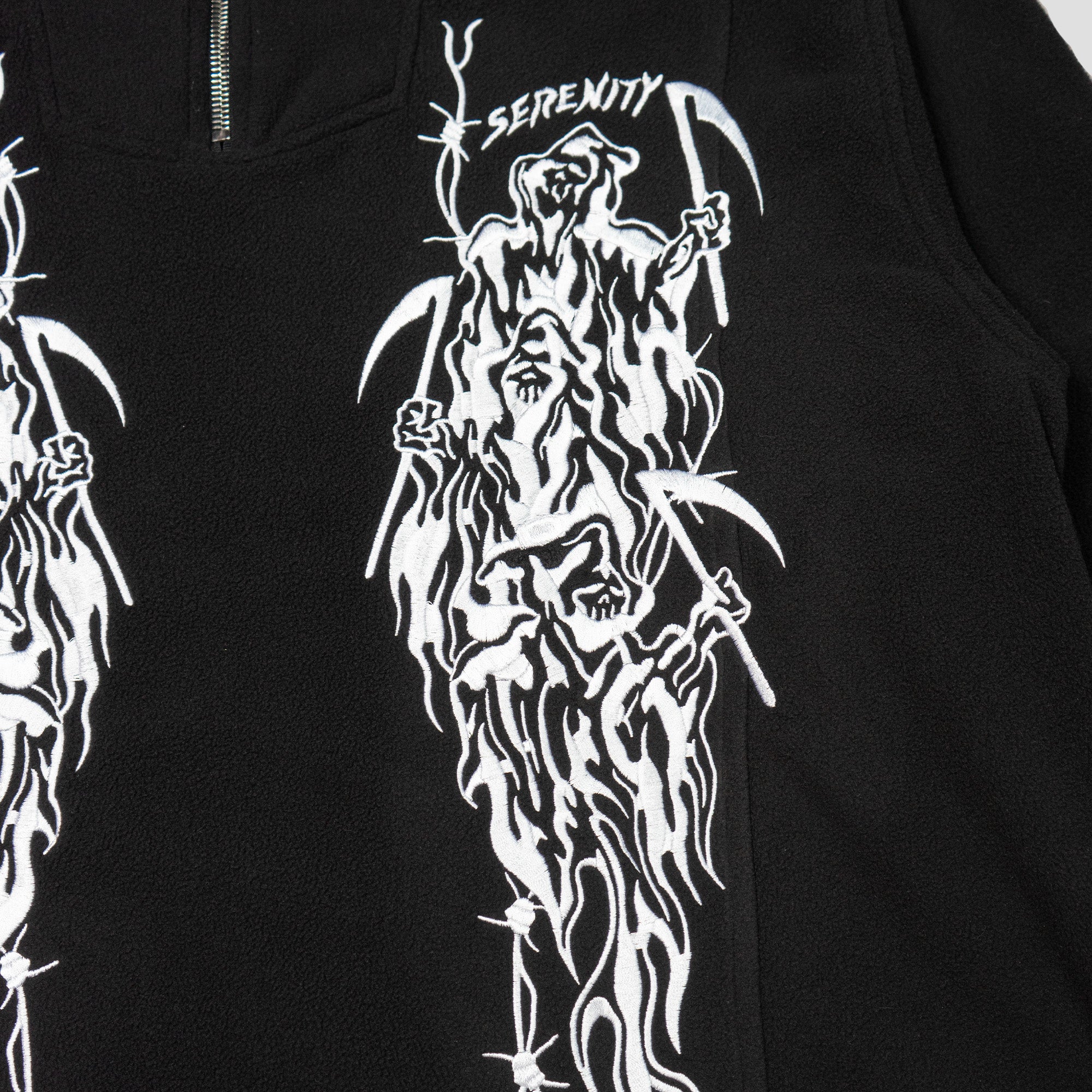 EMBROIDERED JAPANESE 1/4 FLEECE