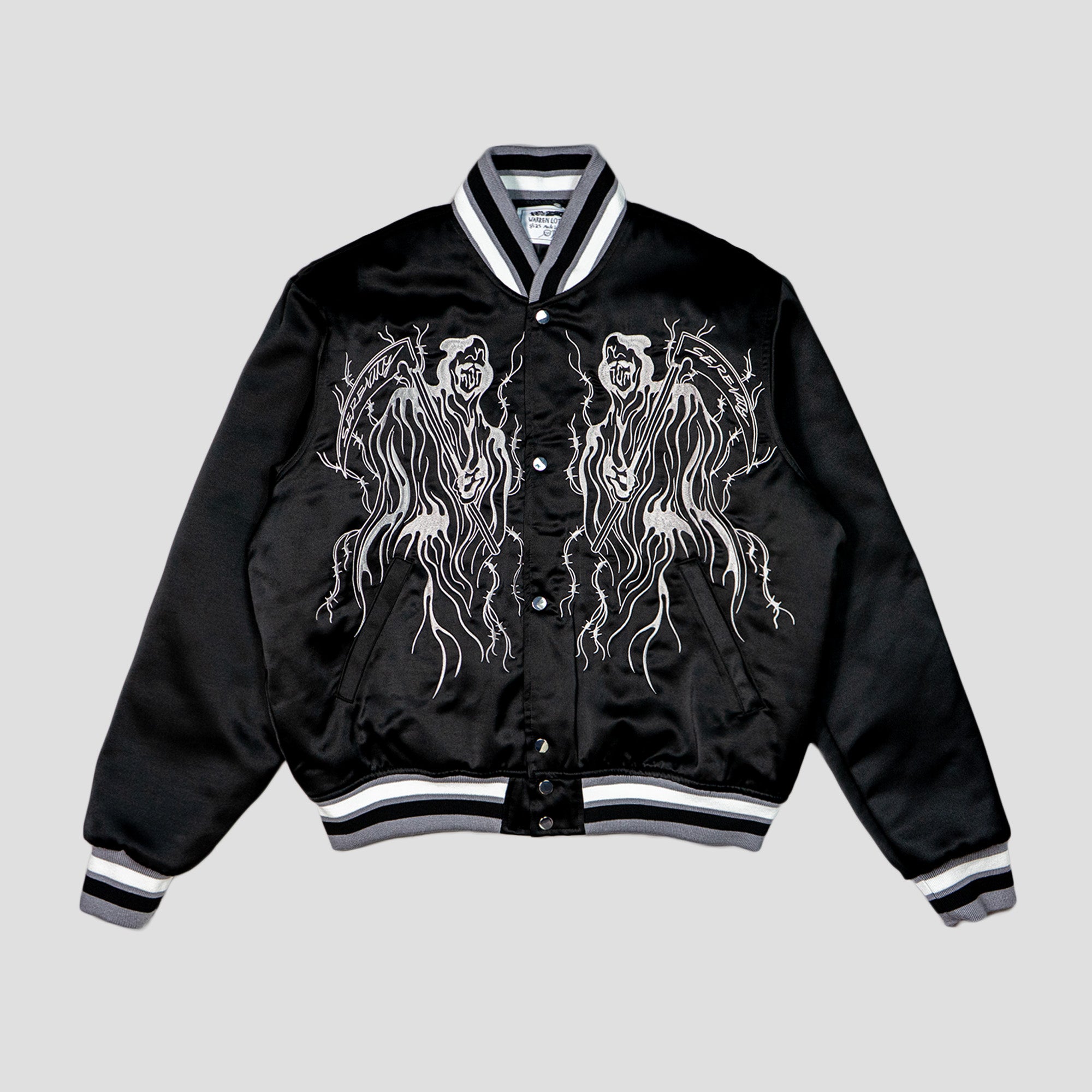 SERENITY REAPER SATIN BASEBALL JACKET