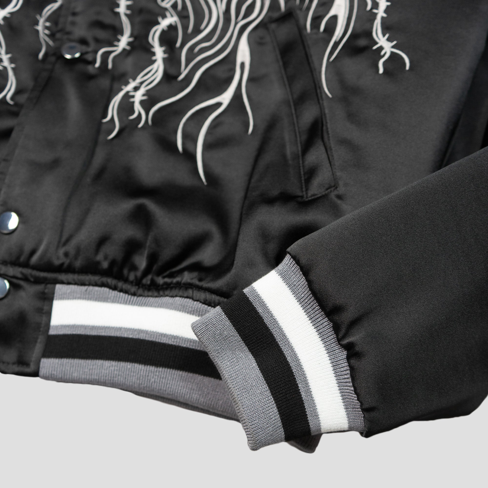 SERENITY REAPER SATIN BASEBALL JACKET
