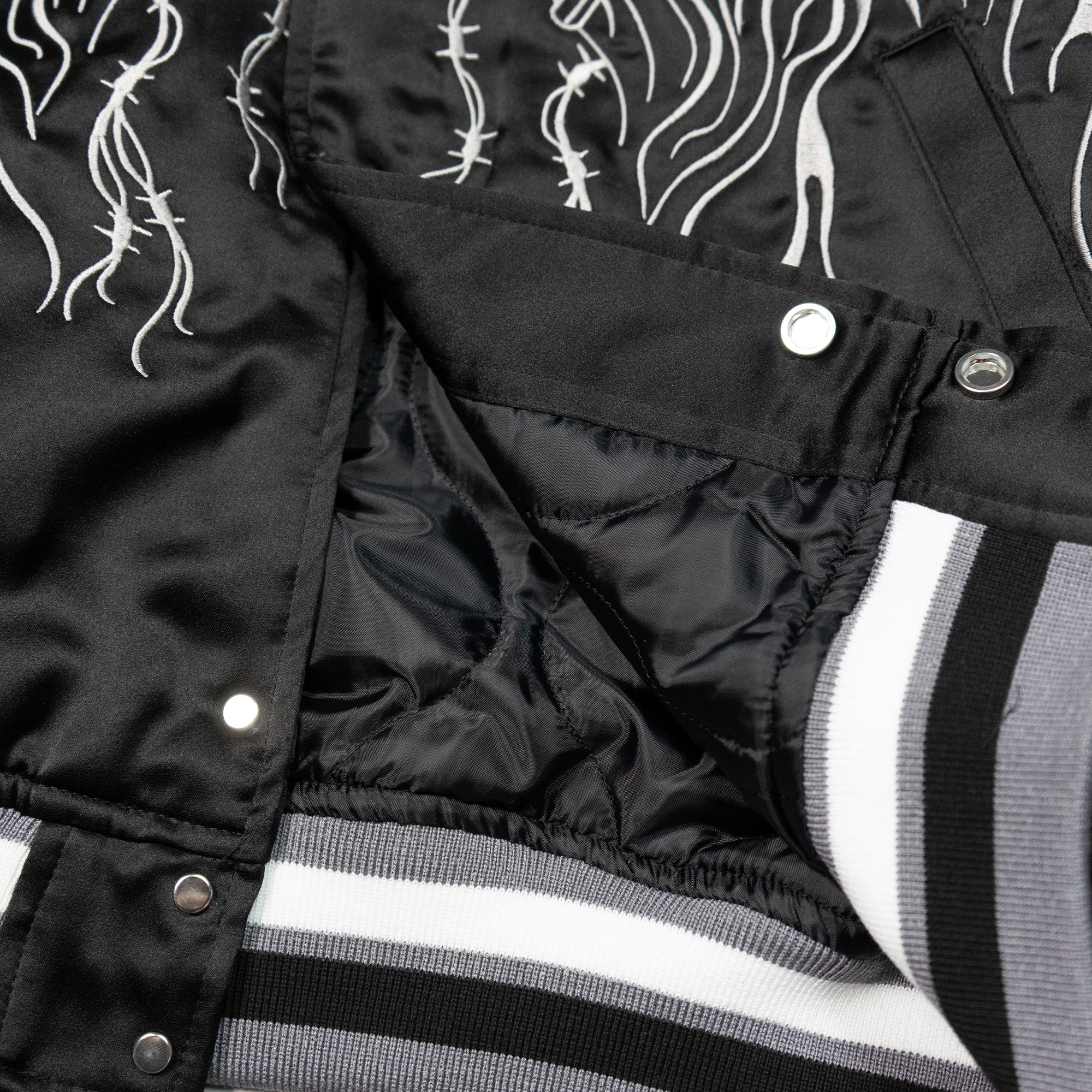 SERENITY REAPER SATIN BASEBALL JACKET