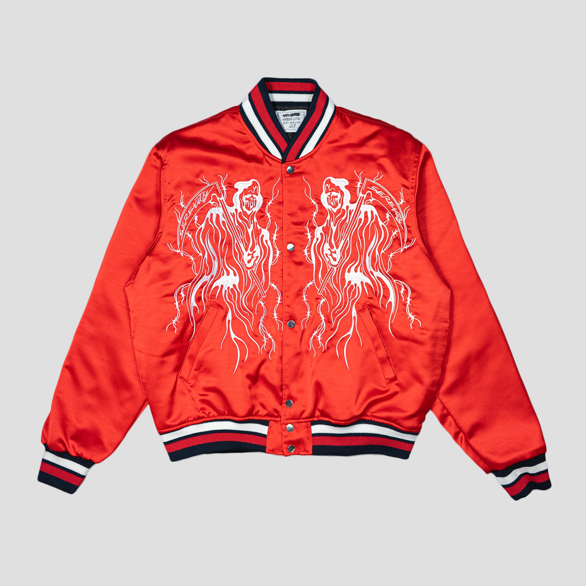 SERENITY REAPER SATIN BASEBALL JACKET