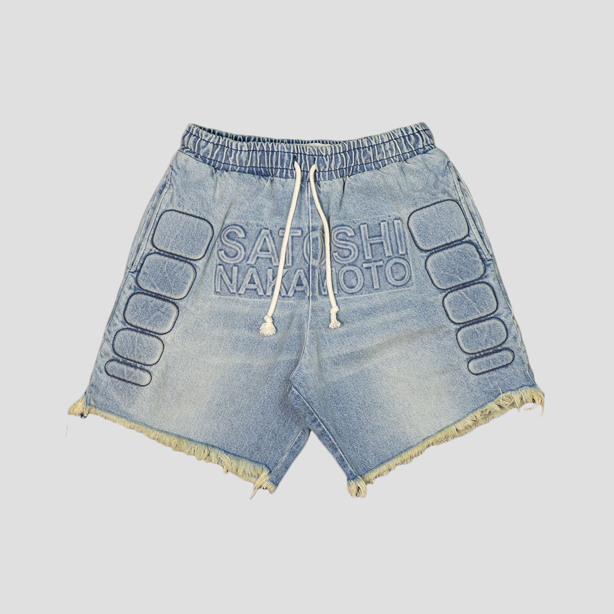 DENIM MOTO SHORTS