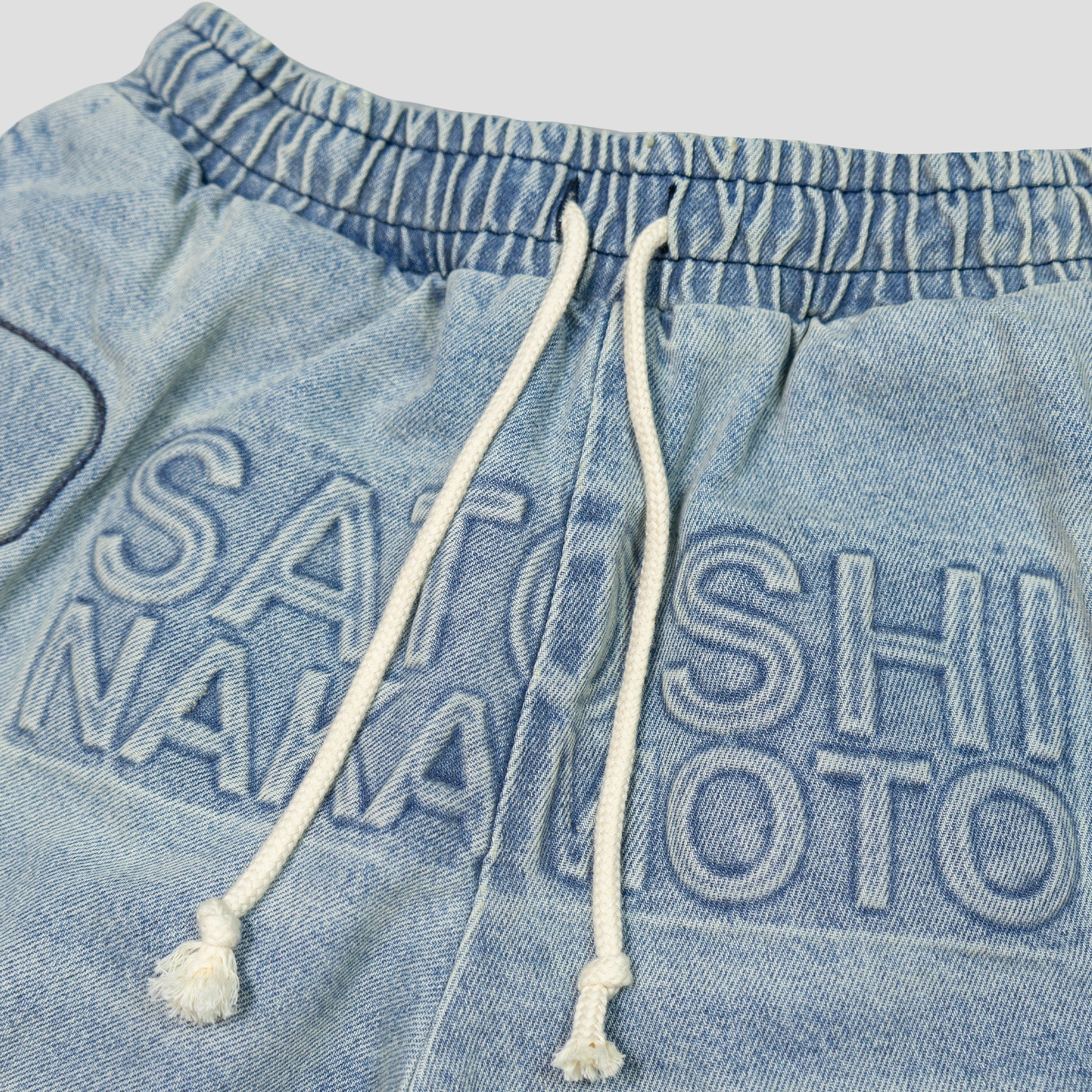DENIM MOTO SHORTS