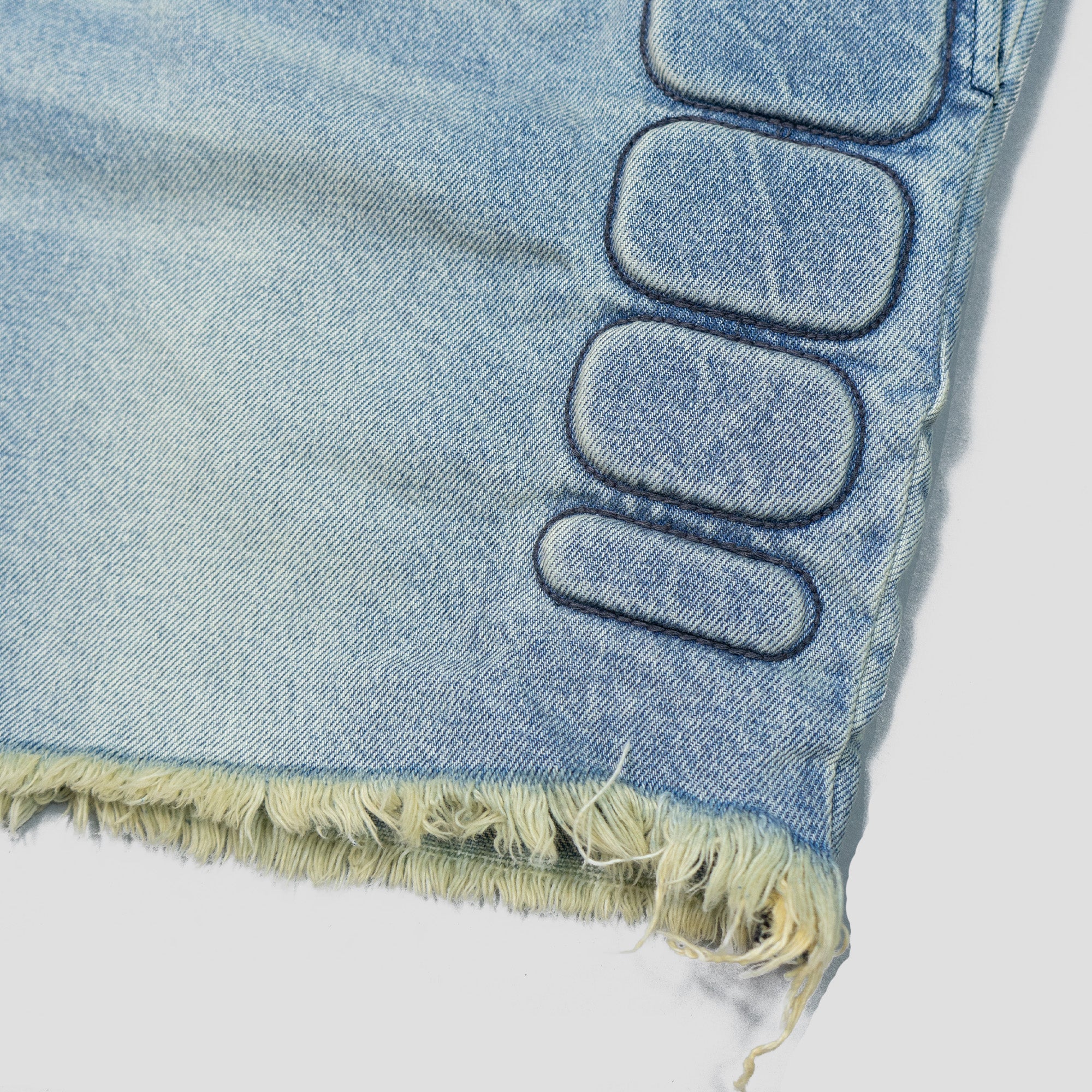 DENIM MOTO SHORTS