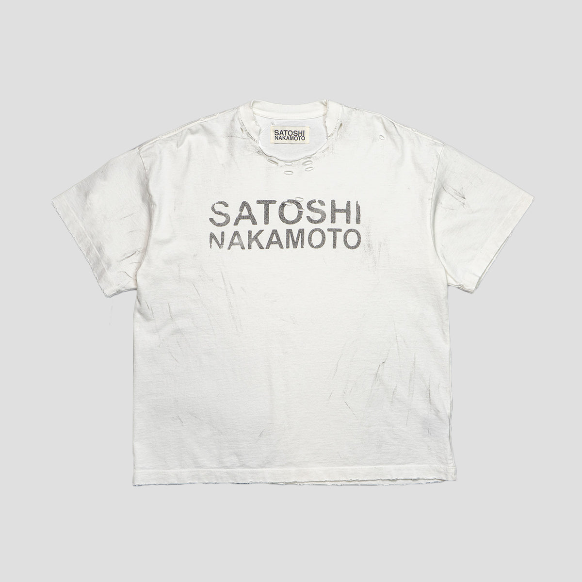 SATOSHI NAKAMOTO - DESTROYED LUKE T-SHIRTS