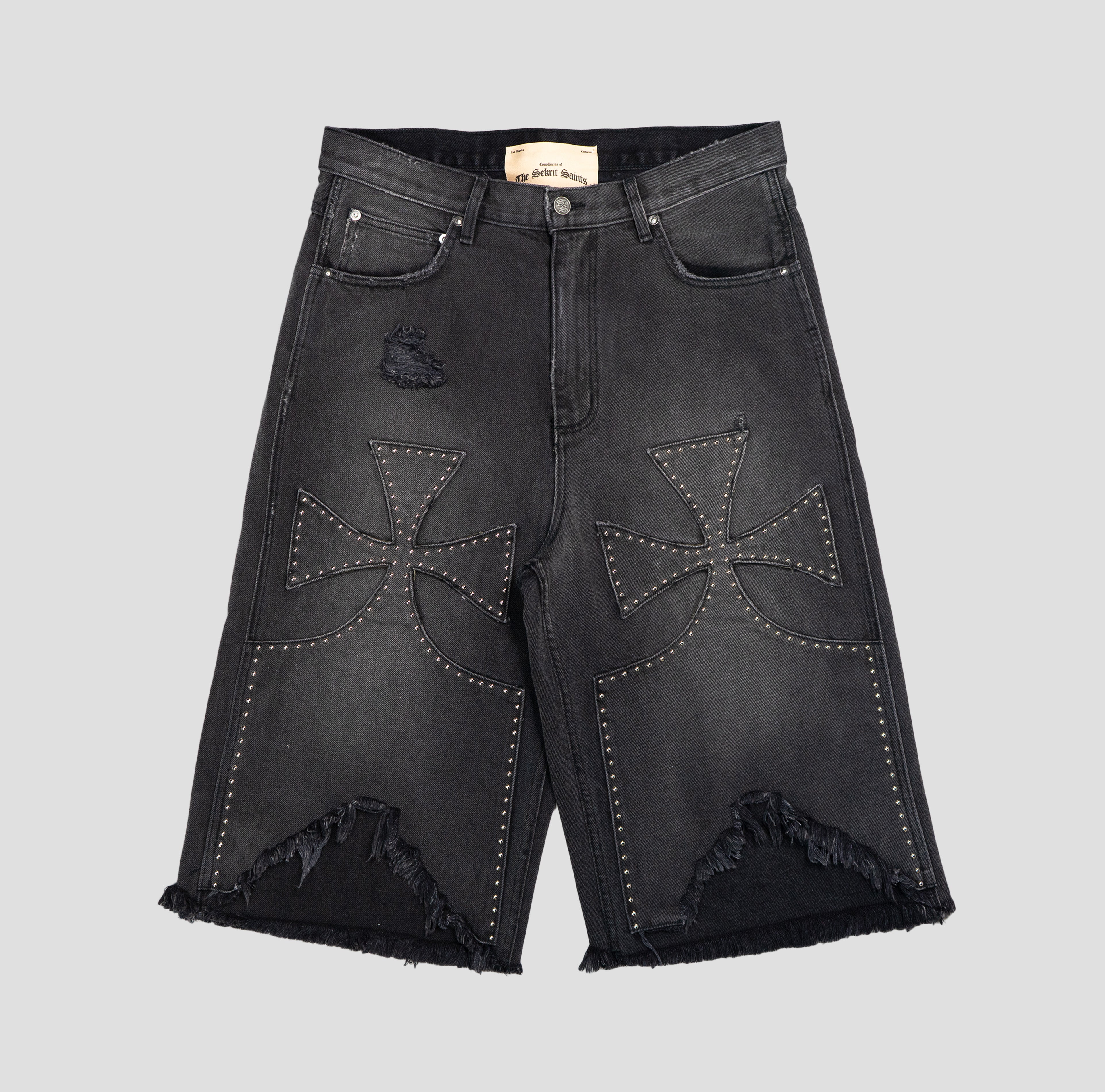 STUDDED CHOPPER SHORTS