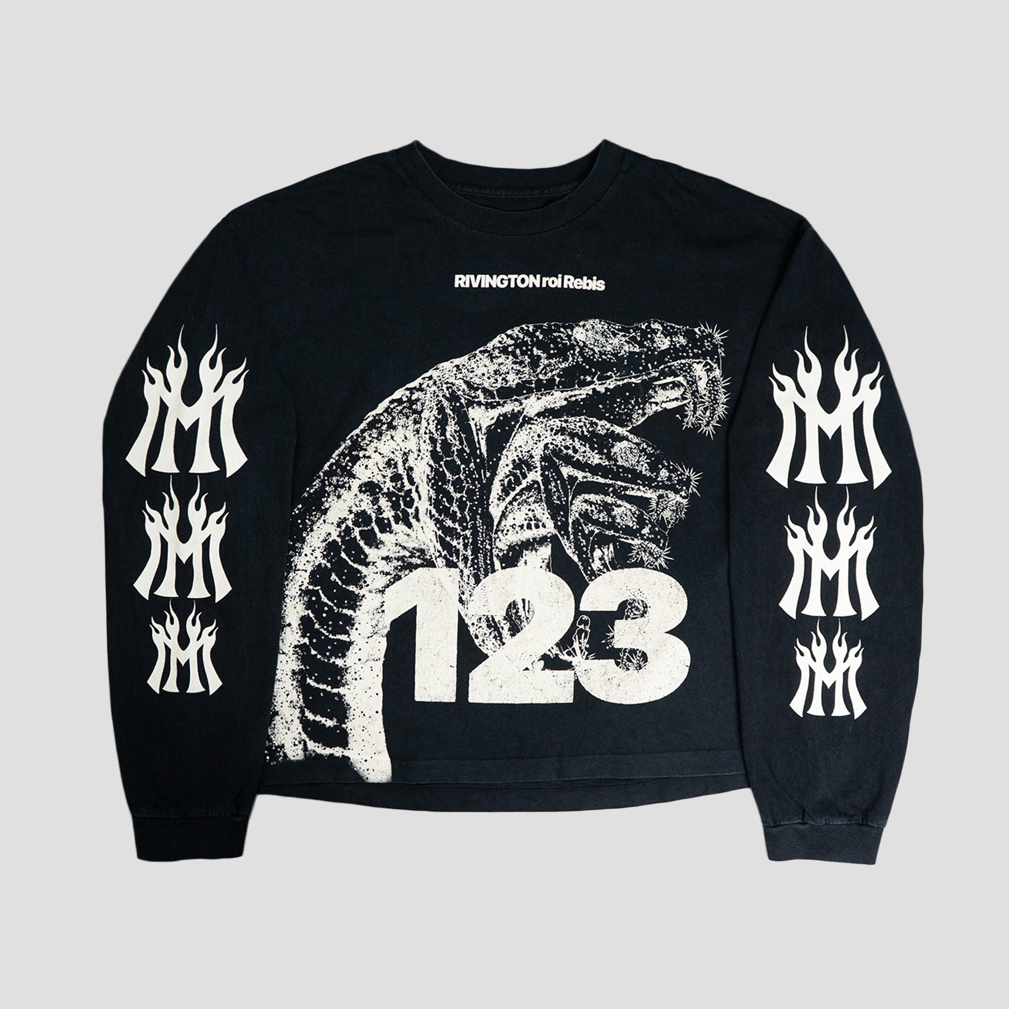【極希少】RRR123 THEATRE CVA LS TEE ロンT ブラック RRR123 - THREE TIMES CVA LS T-SHIRTS