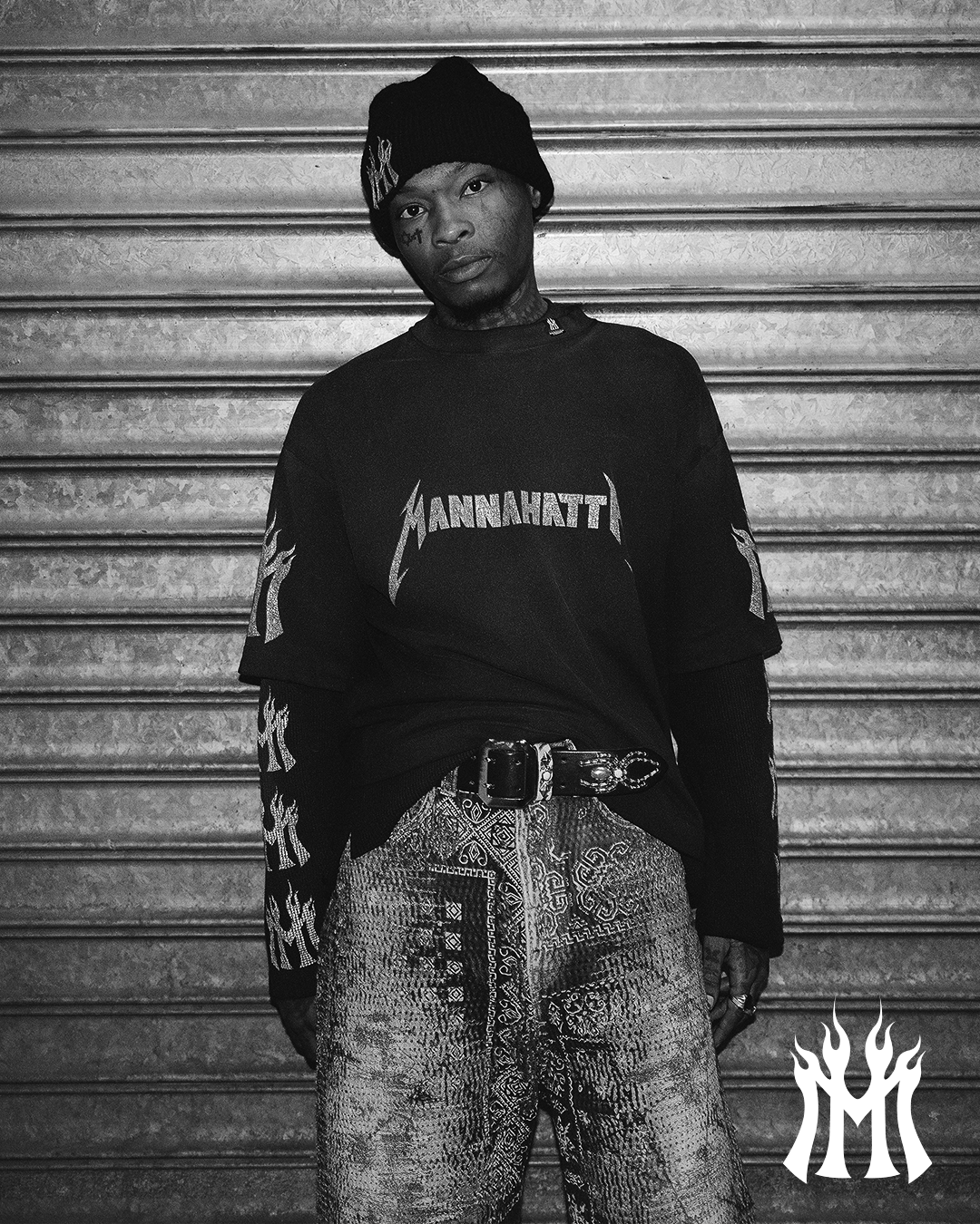 MANNAHATTA NYC x MAISON MIHARA YASUHIRO THERMAL COMBINED FUEGO T-SHIRTS