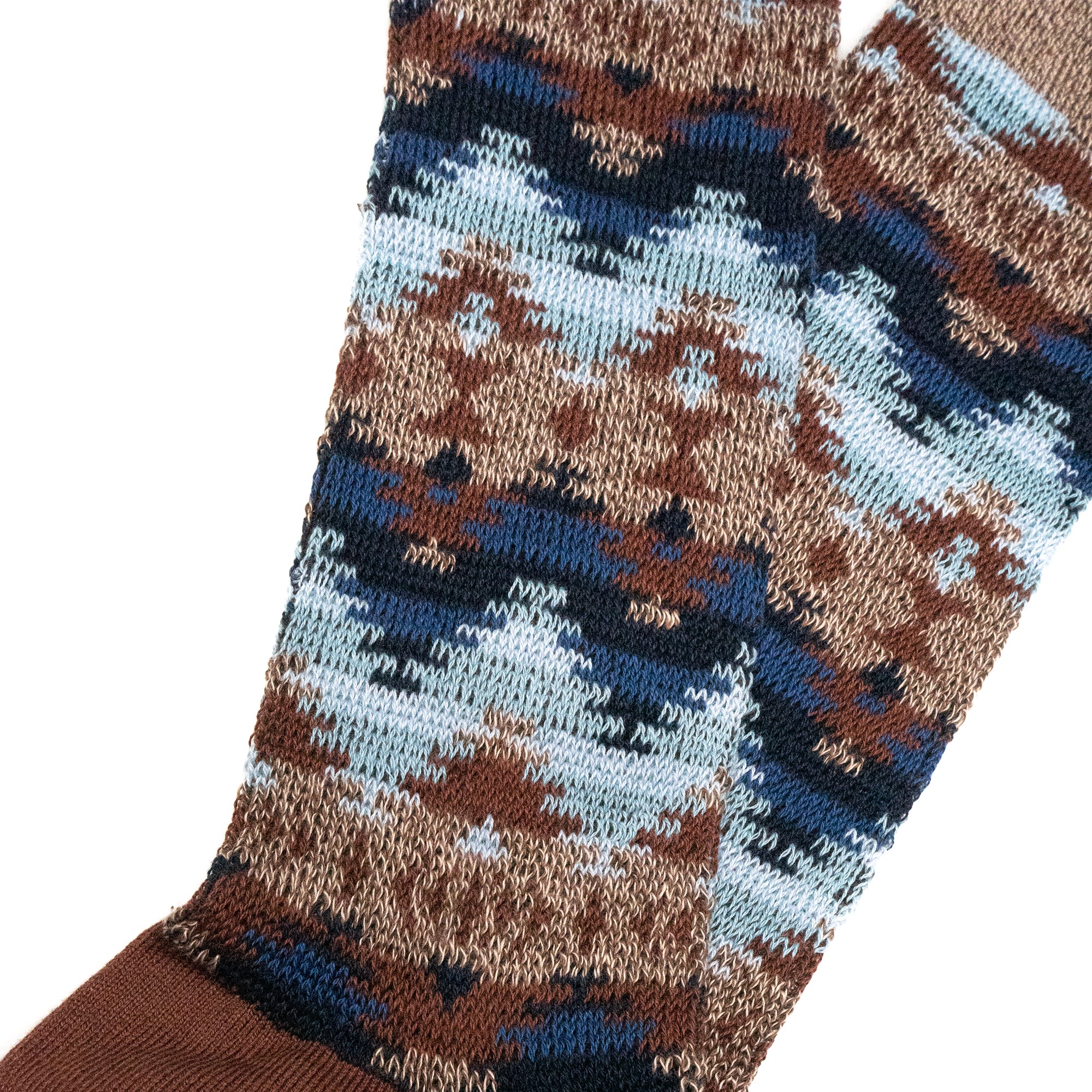 WIGWAM JACQUARD CREW SOCKS - BROWN