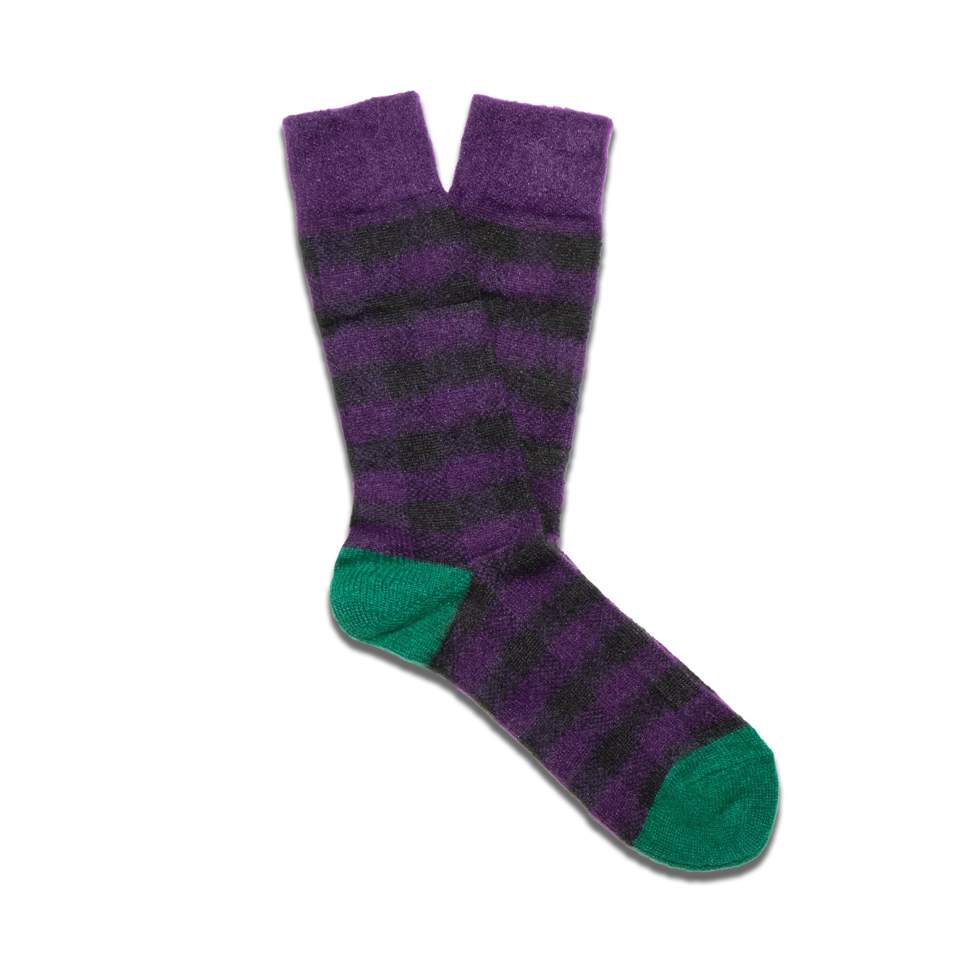BUFFALO CHECK CREW SOCKS- PURPLE