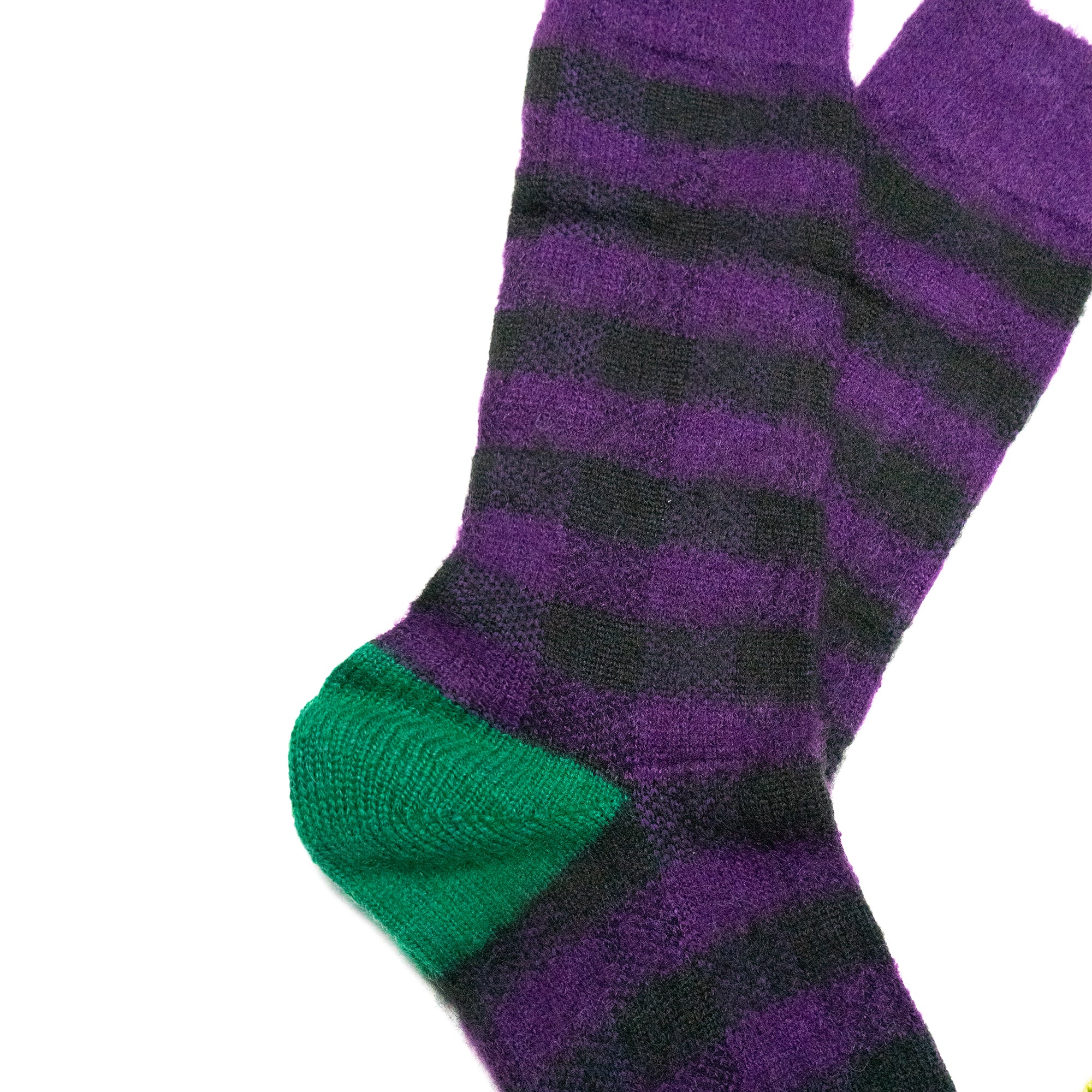 BUFFALO CHECK CREW SOCKS- PURPLE