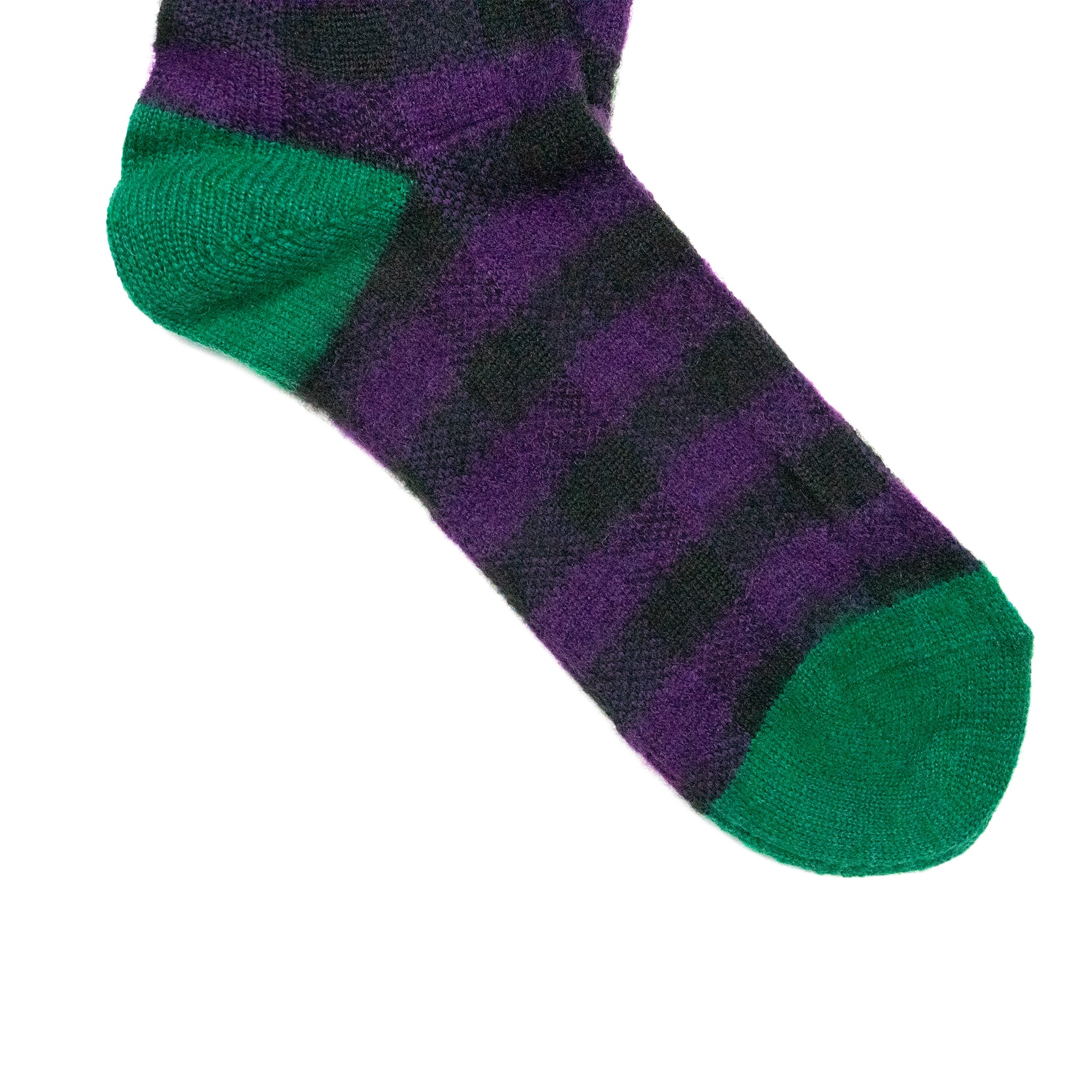 BUFFALO CHECK CREW SOCKS- PURPLE