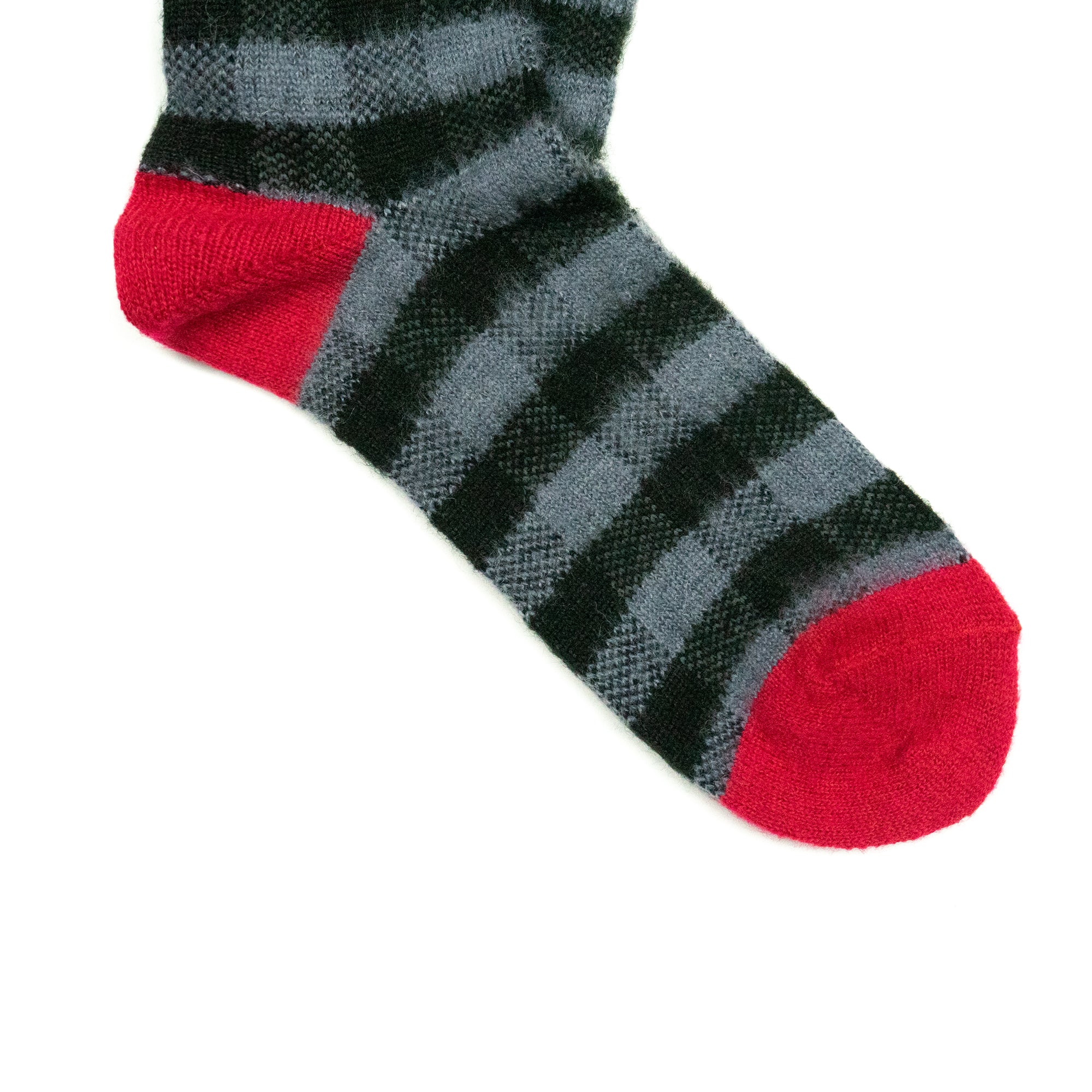 BUFFALO CHECK CREW SOCKS - BLACK
