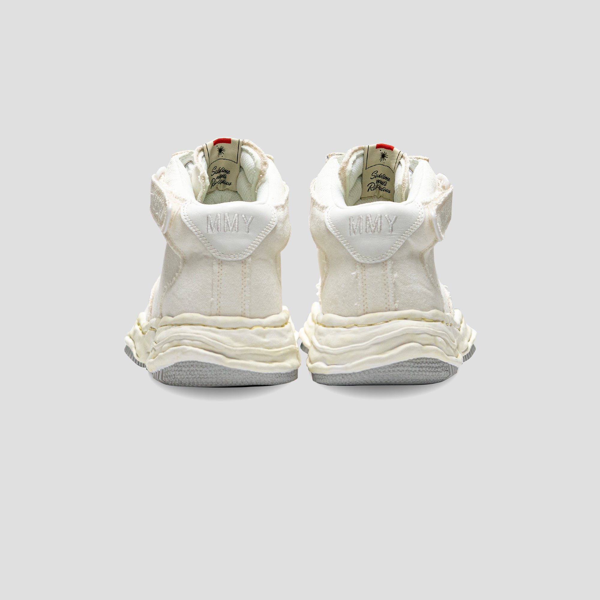 WAYNE MID TOP CANVAS SNEAKER - WHITE