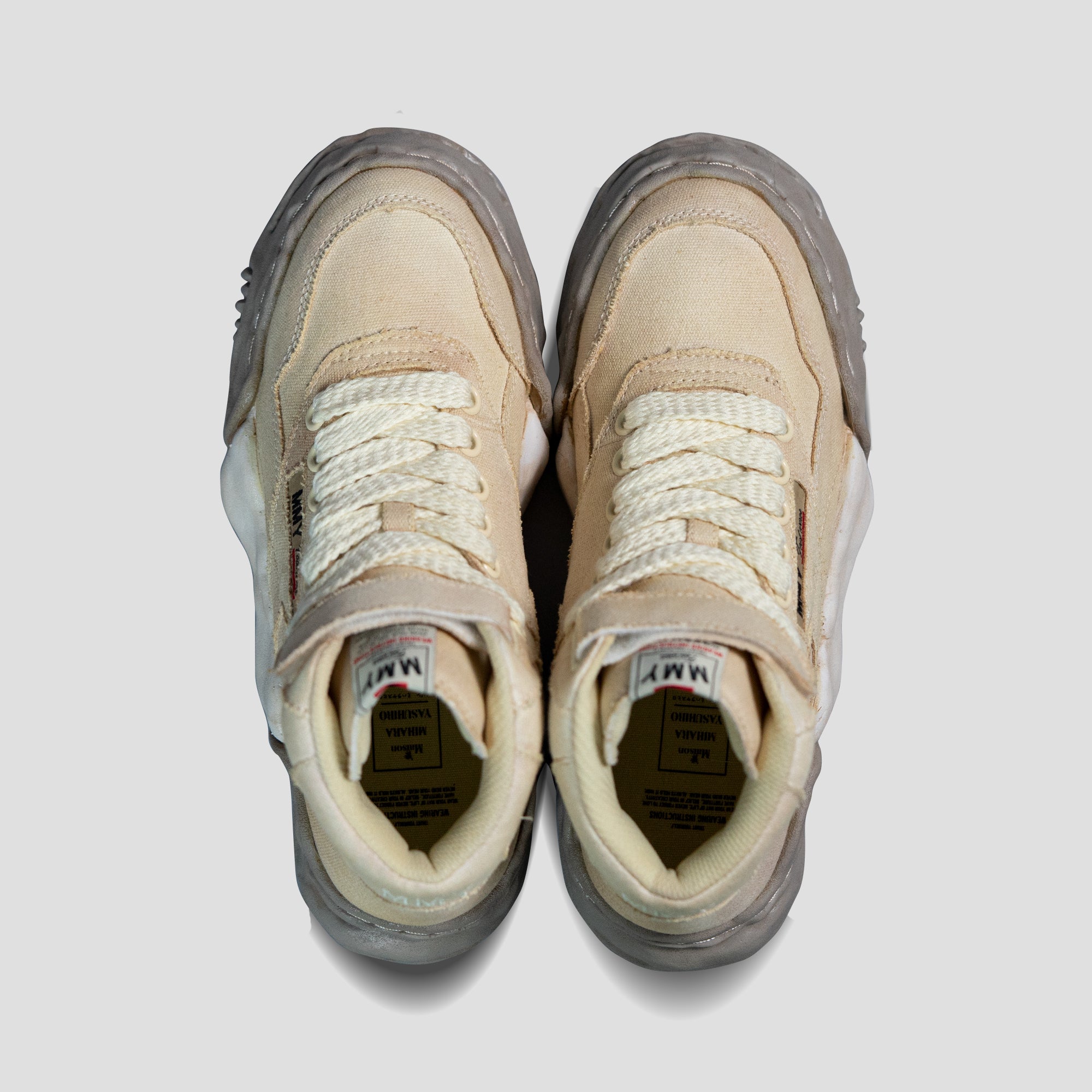 FREDDIE OG SOLE MID-TOP OVER DYED CANVAS SNEAKERS