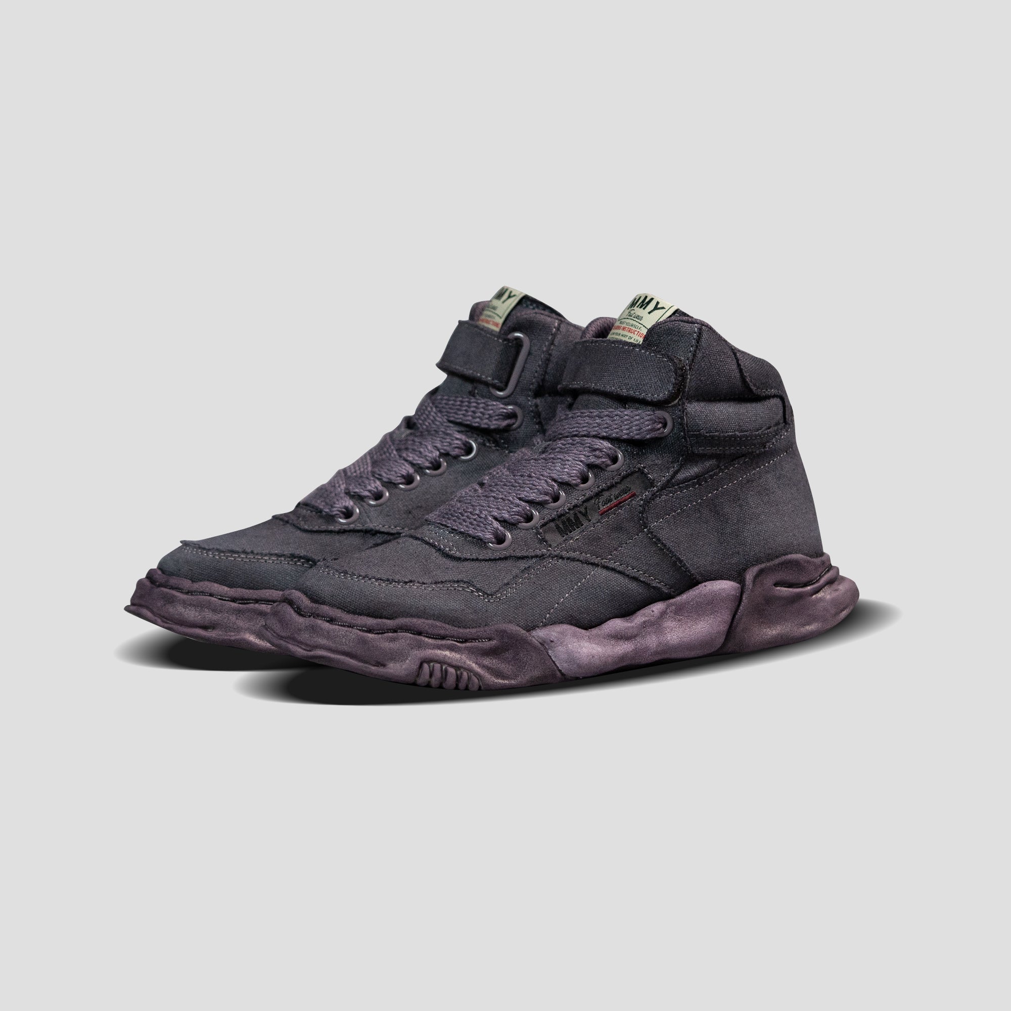FREDDIE OG SOLE MID-TOP OVER DYED CANVAS SNEAKERS