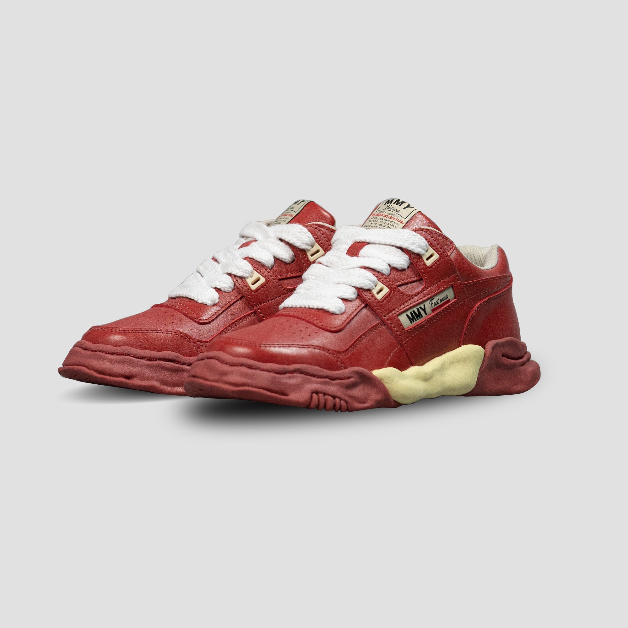 PARKER OG SOLE LOW-TOP PARAFFIN LEATHER SNEAKERS