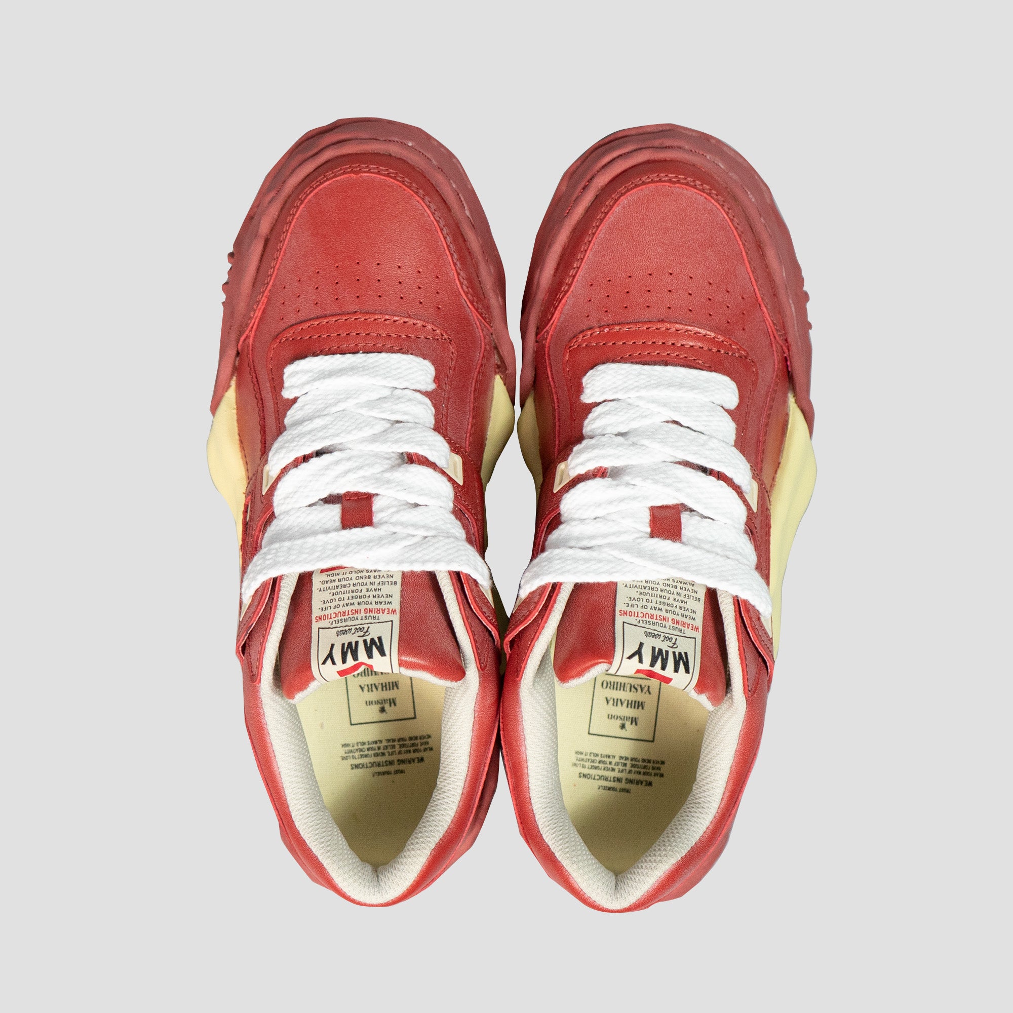 PARKER OG SOLE LOW-TOP PARAFFIN LEATHER SNEAKERS