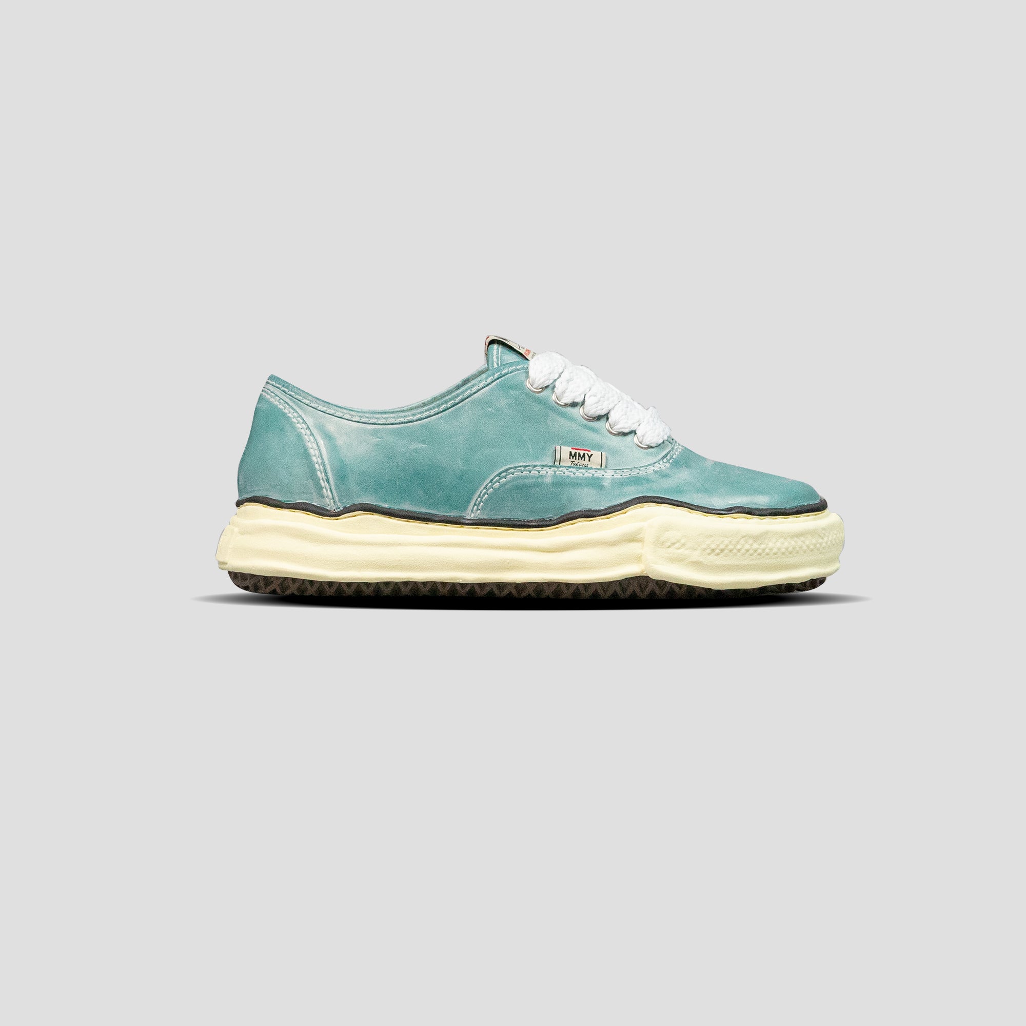 BAKER OG SOLE LOW-TOP PARAFFIN LEATHER SNEAKERS