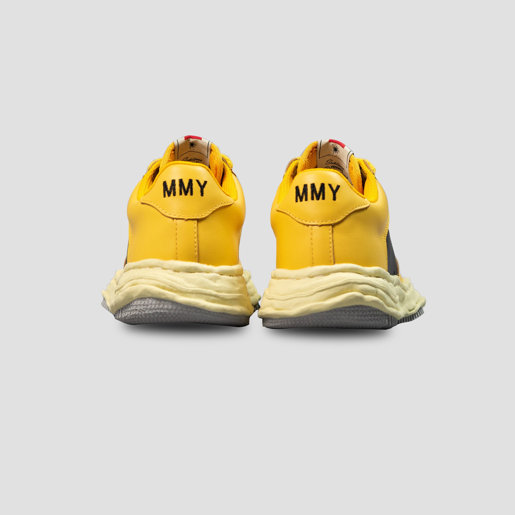 WAYNE OG VINTAGE COLOR SOLE LOW-TOP LEATHER SNEAKERS